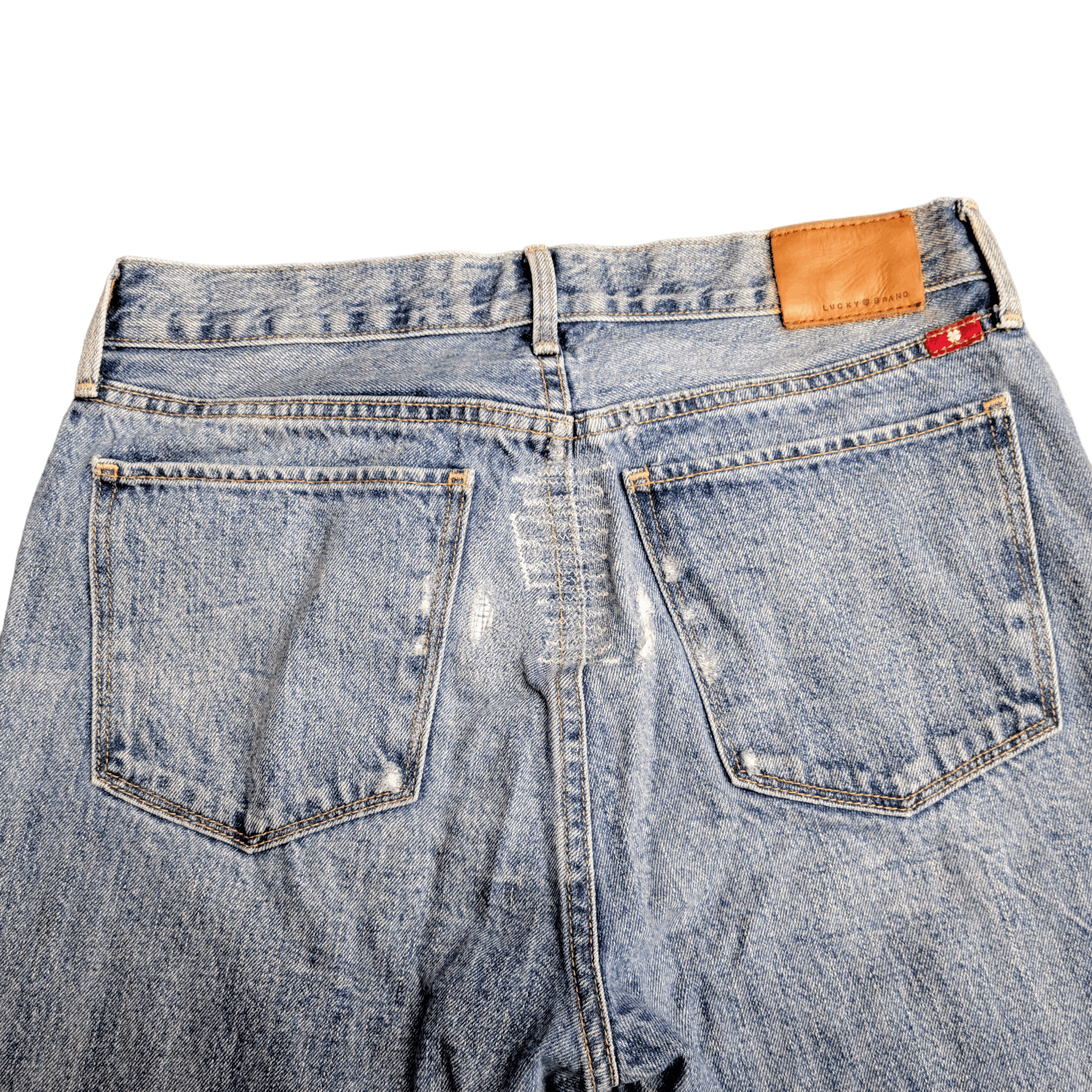 Lucky Brand Lucky Brand Vintage Button Fly High Rise Distress Blue Jeans Size 28" / US 6 / IT 42 - 8 Thumbnail
