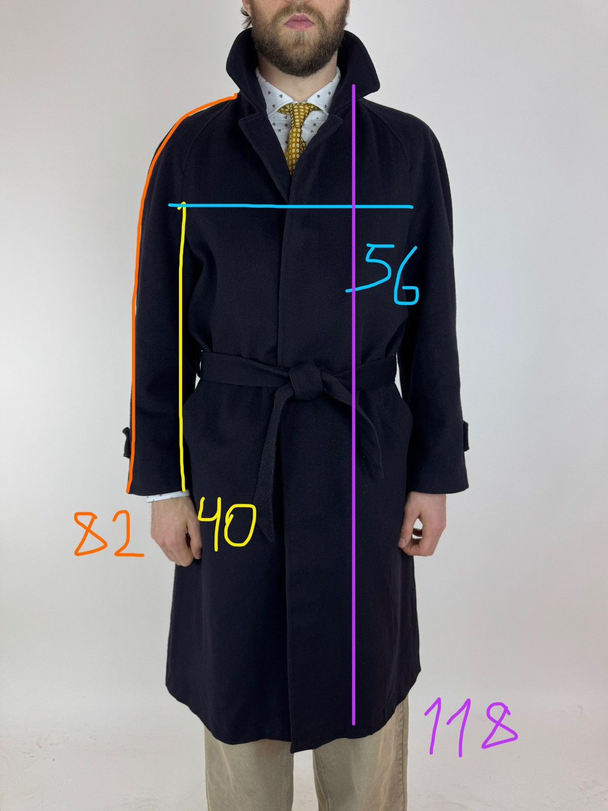 Vintage Salko Wool Coat Belted Vintage Trench Coat Hubertus LODEN L Size US M / EU 48-50 / 2 - 14 Thumbnail