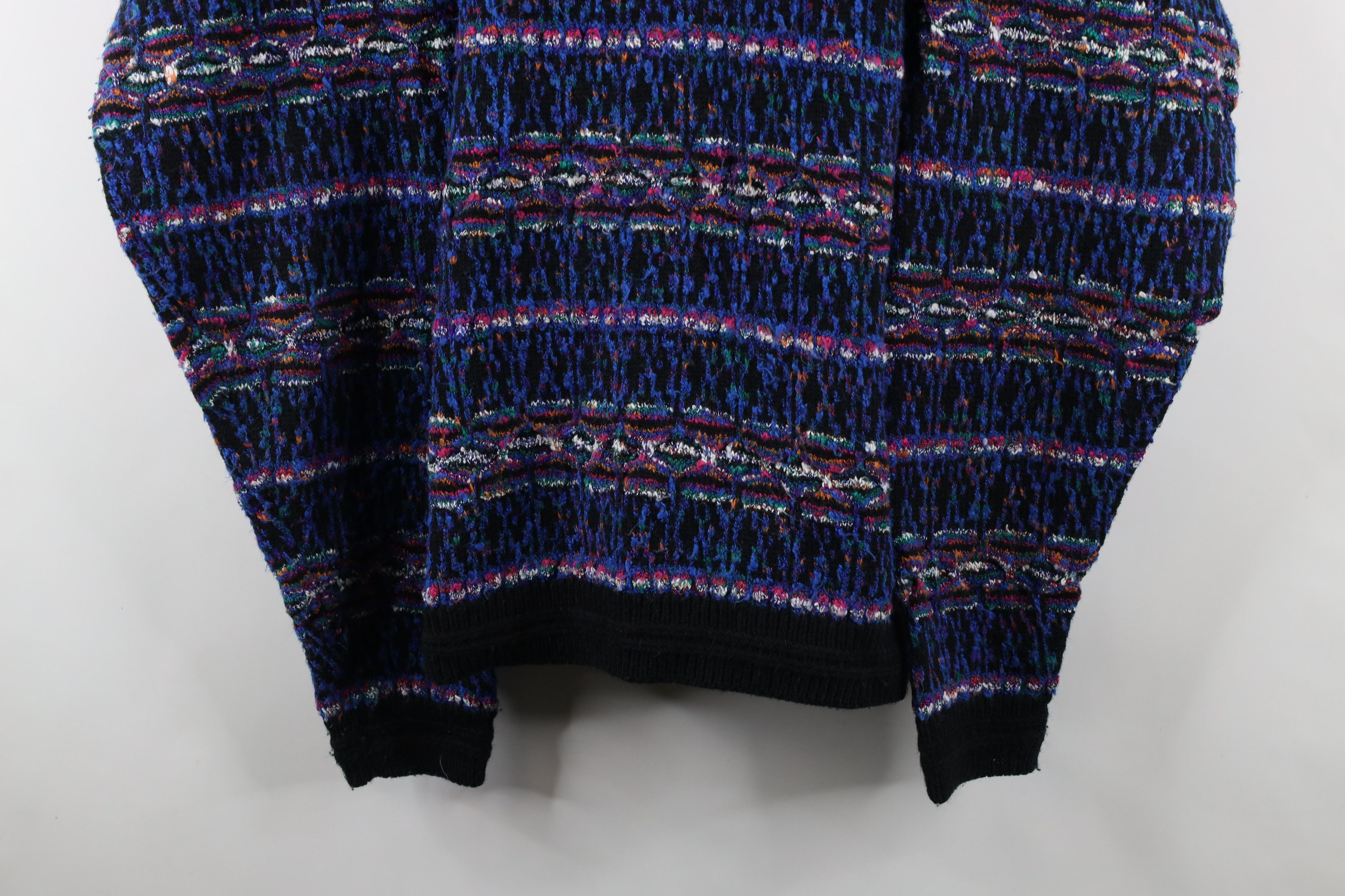 Vintage Vintage 90s Coogi Style Rainbow Textured Knit Sweater Size US XXL / EU 58 / 5 - 3 Thumbnail