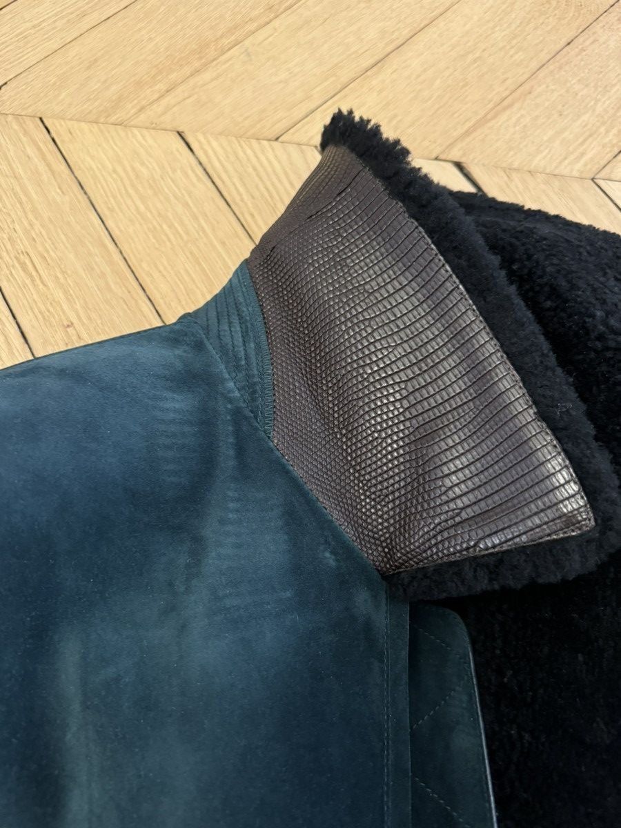 Berluti Berluti Lizard Trimmed Shearling Jacket Size US M / EU 48-50 / 2 - 8 Thumbnail