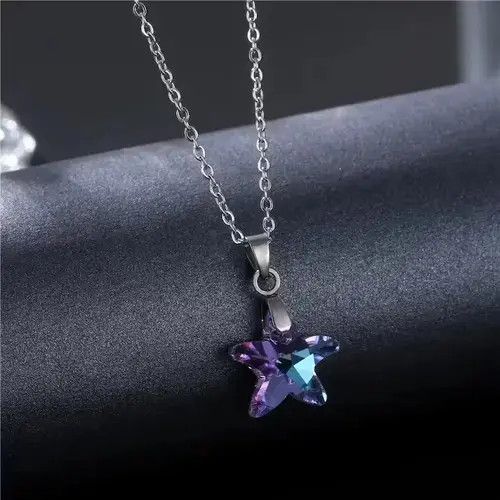 Starfish Crystal Pendant Necklace