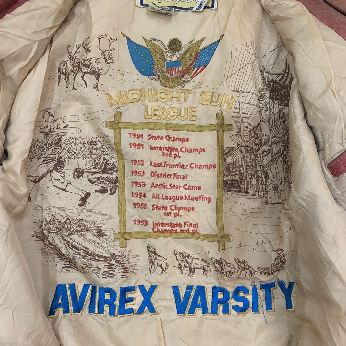 Avirex 🔥Vintage Avirex Sport Leather Varsity Jacket Size US M / EU 48-50 / 2 - 14 Thumbnail