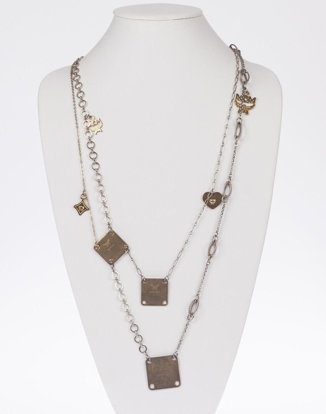 MCM MCM Brass Tag Flapper Necklace Size ONE SIZE - 1 Thumbnail