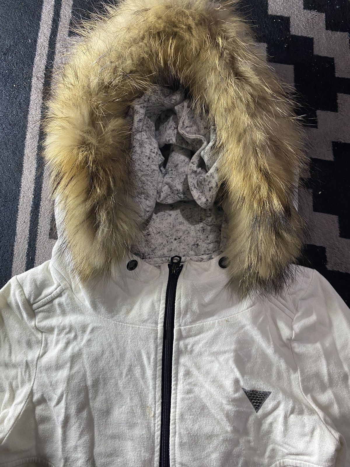 If Six Was Nine × Japanese Brand × Le Grande Bleu (L.G.B.) Guess glitter double layers faux fur hoodie Size US S / EU 44-46 / 1 - 7 Thumbnail