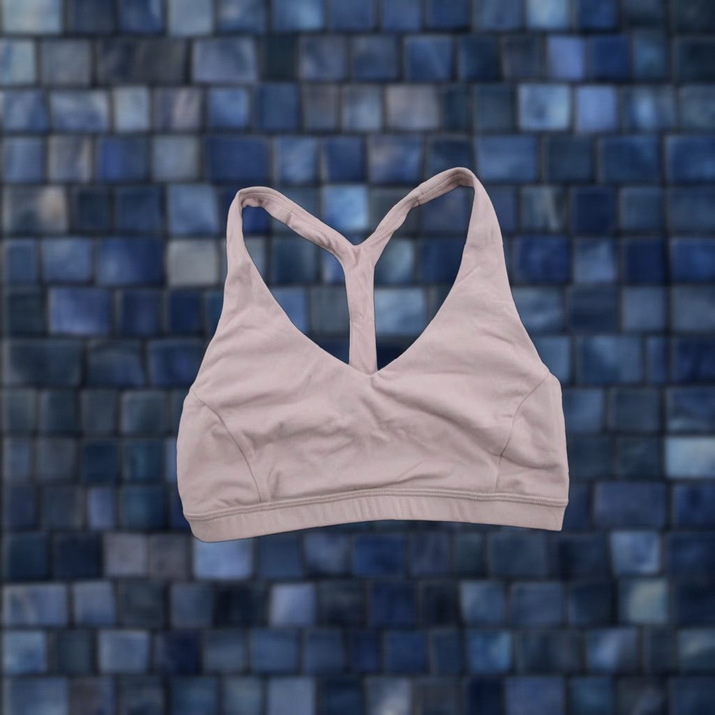 Lululemon Lululemon Pink Sports Bra Racerback Wireless Size 6 Used Workout Running Sports Bra Womens Yoga Gym & Training Bre breathable Stretch Full Support Size ONE SIZE - 1 Thumbnail