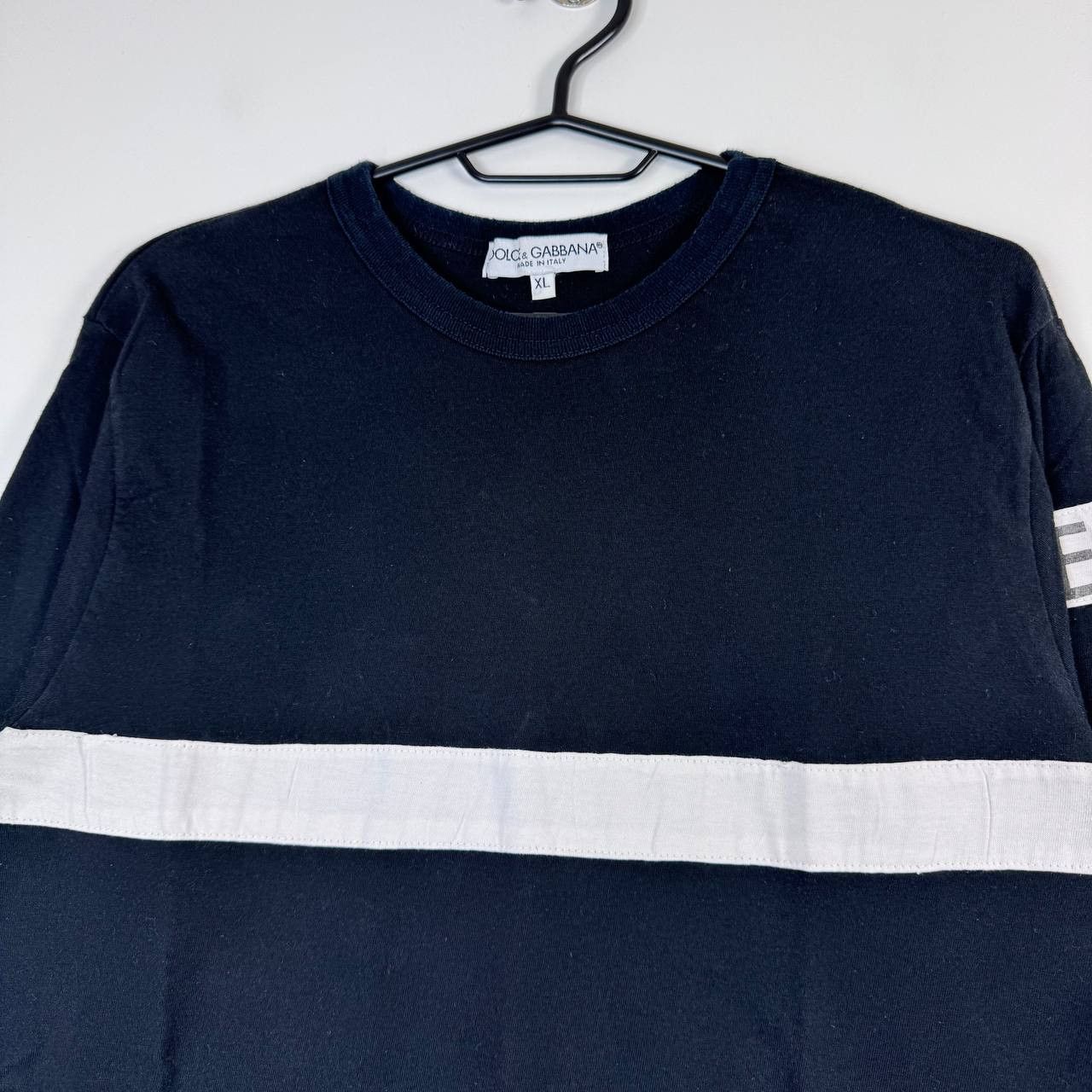 Dolce & Gabbana Dolce & Gabbana Long Sleeve Navy White Stripe Mens Size XL Size US XL / EU 56 / 4 - 2 Thumbnail
