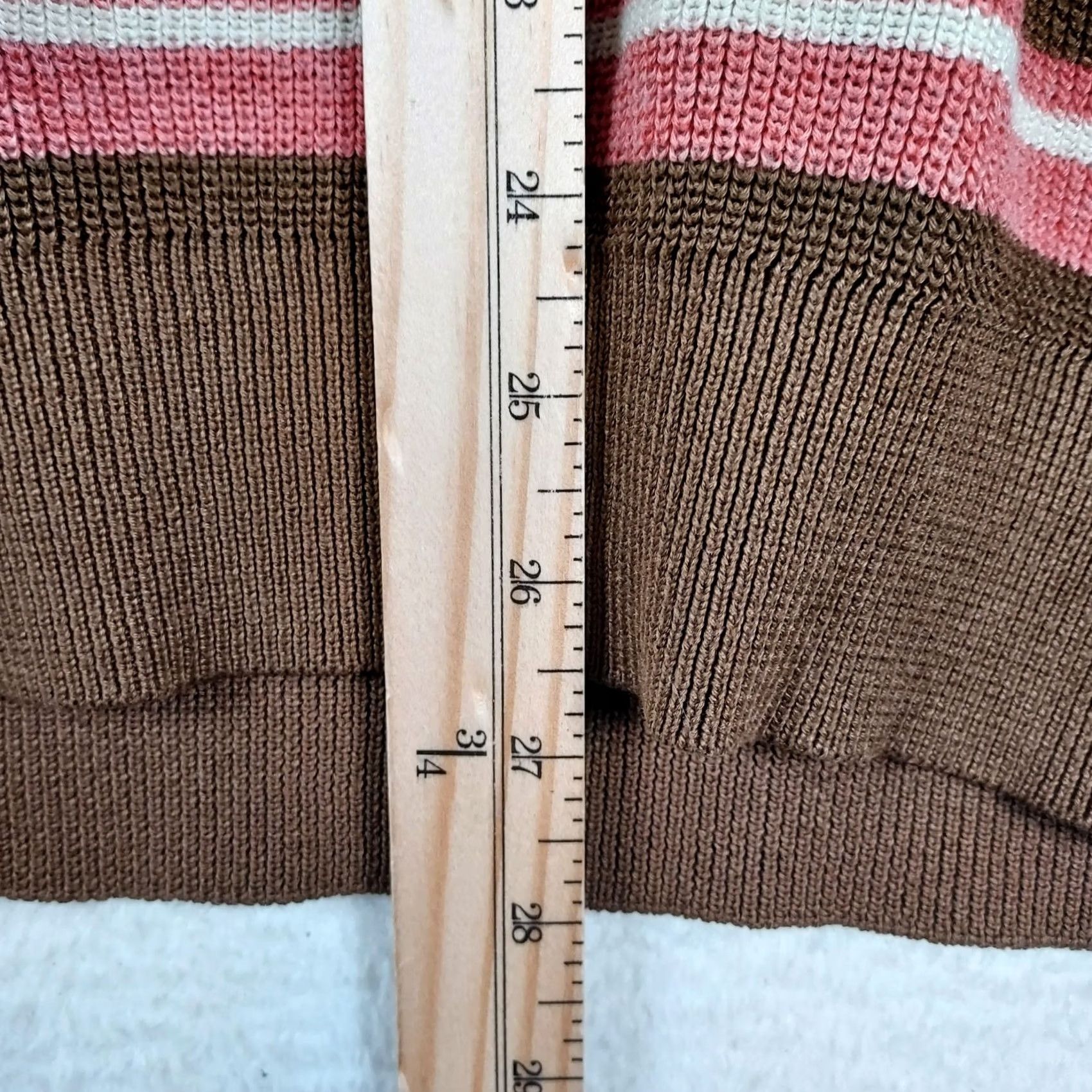 Vintage Pink Lily Lounge Set Womens Medium Brown Pink Stripe Knit Sweater Pants Size M / US 6-8 / IT 42-44 - 7 Thumbnail