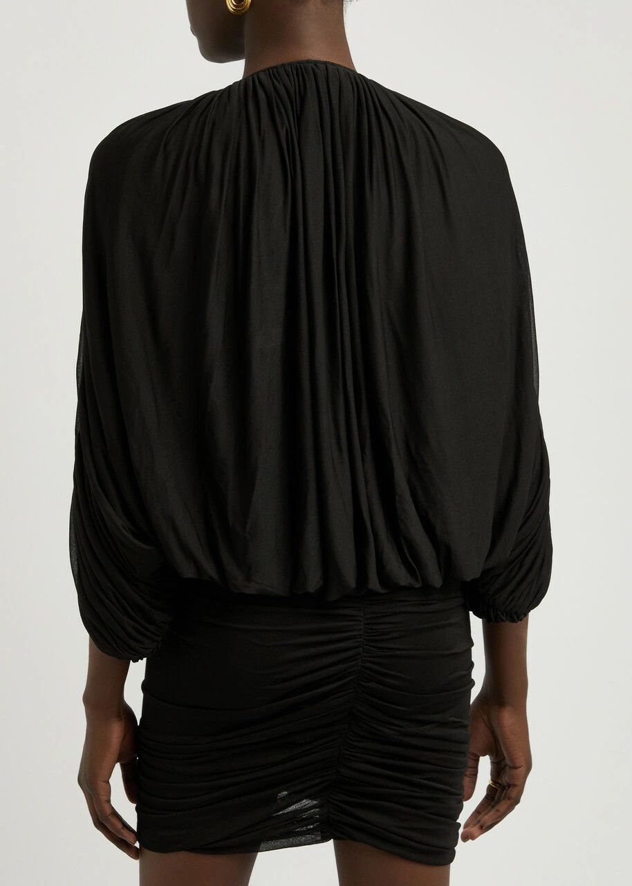 Saint Laurent Paris o1y0126 Mini Dress in Black Size M / US 6-8 / IT 42-44 - 4 Thumbnail