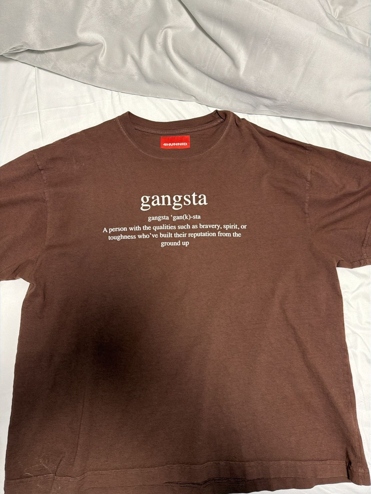 4HUNNID 4Hunnid Gangsta Definition Tee Size US XL / EU 56 / 4 - 1 Thumbnail