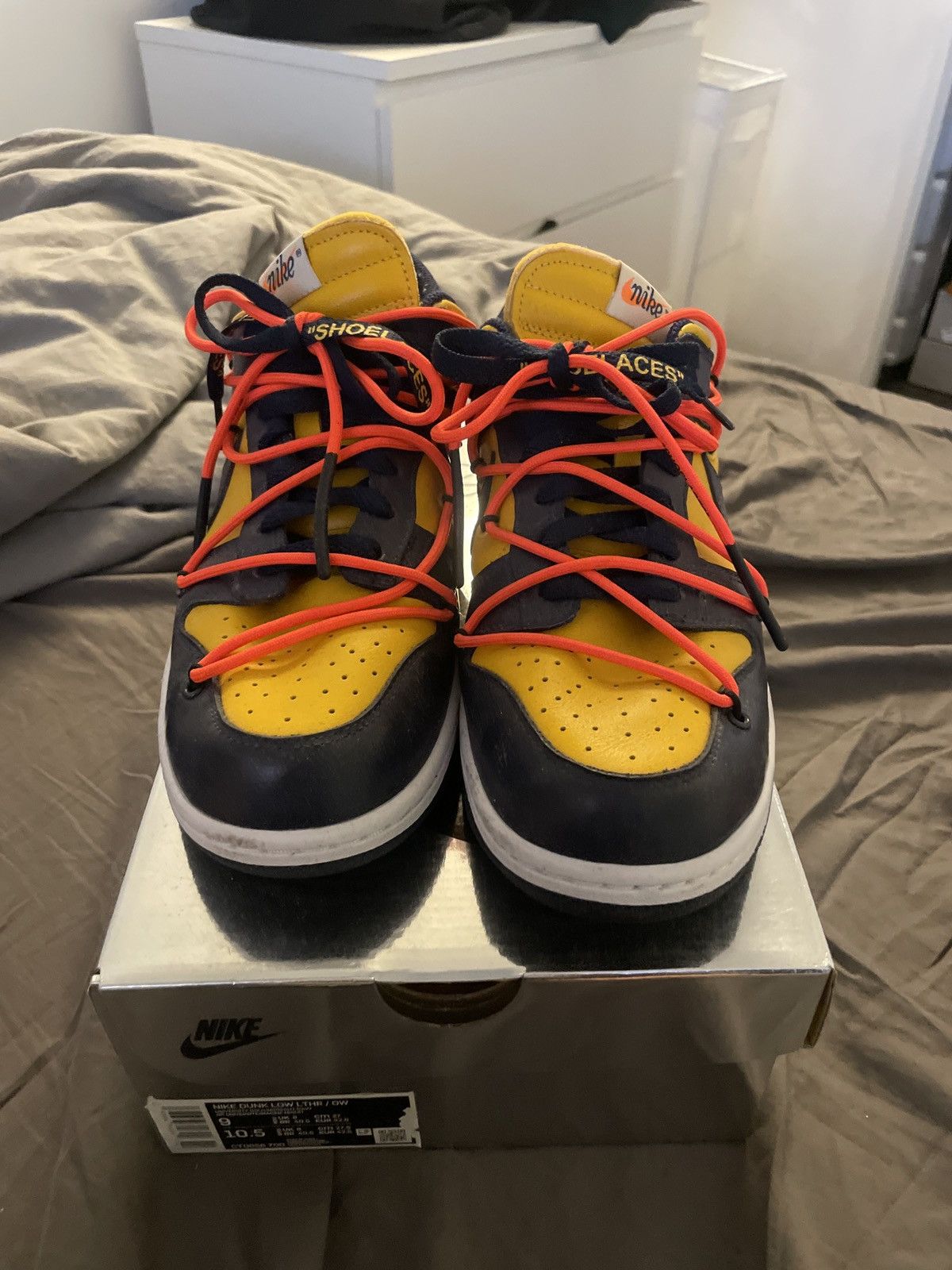 NIKE　Off-White　DUNK　ミシガン Nike Dunk Low x OFF-WHITE University Gold Michigan CT0856