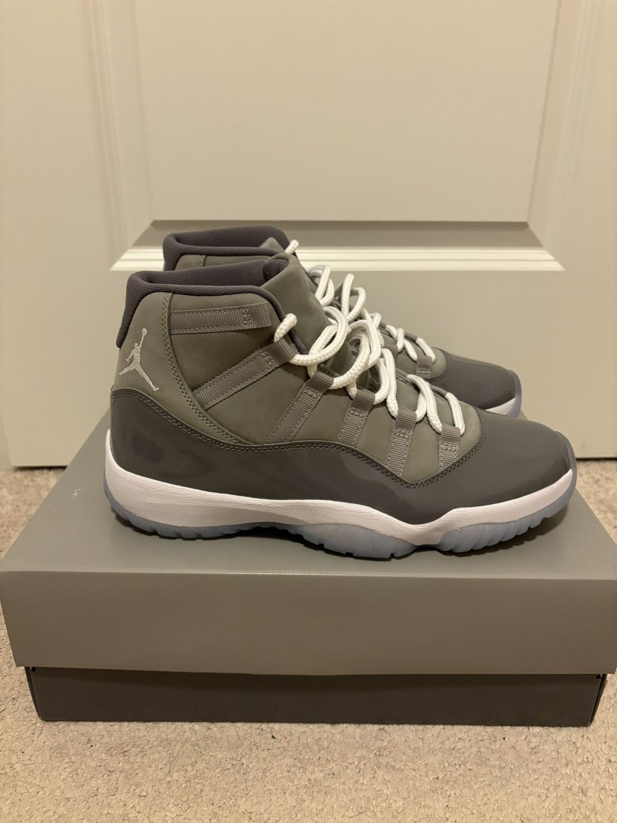 image of Cool Grey Jordan 11 Shoes, Men's (Size 10)