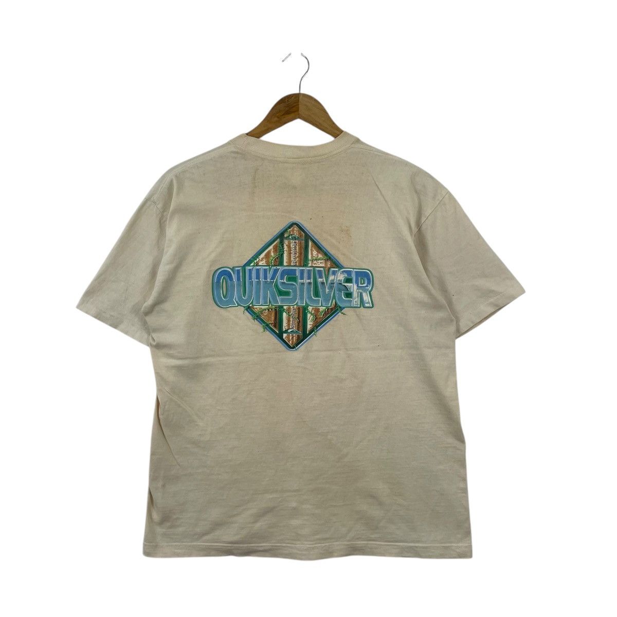 Quiksilver × Vintage Vintage 90s QUIKSILVER Surfing Back Hit Tshirt Size US M / EU 48-50 / 2 - 1 Thumbnail