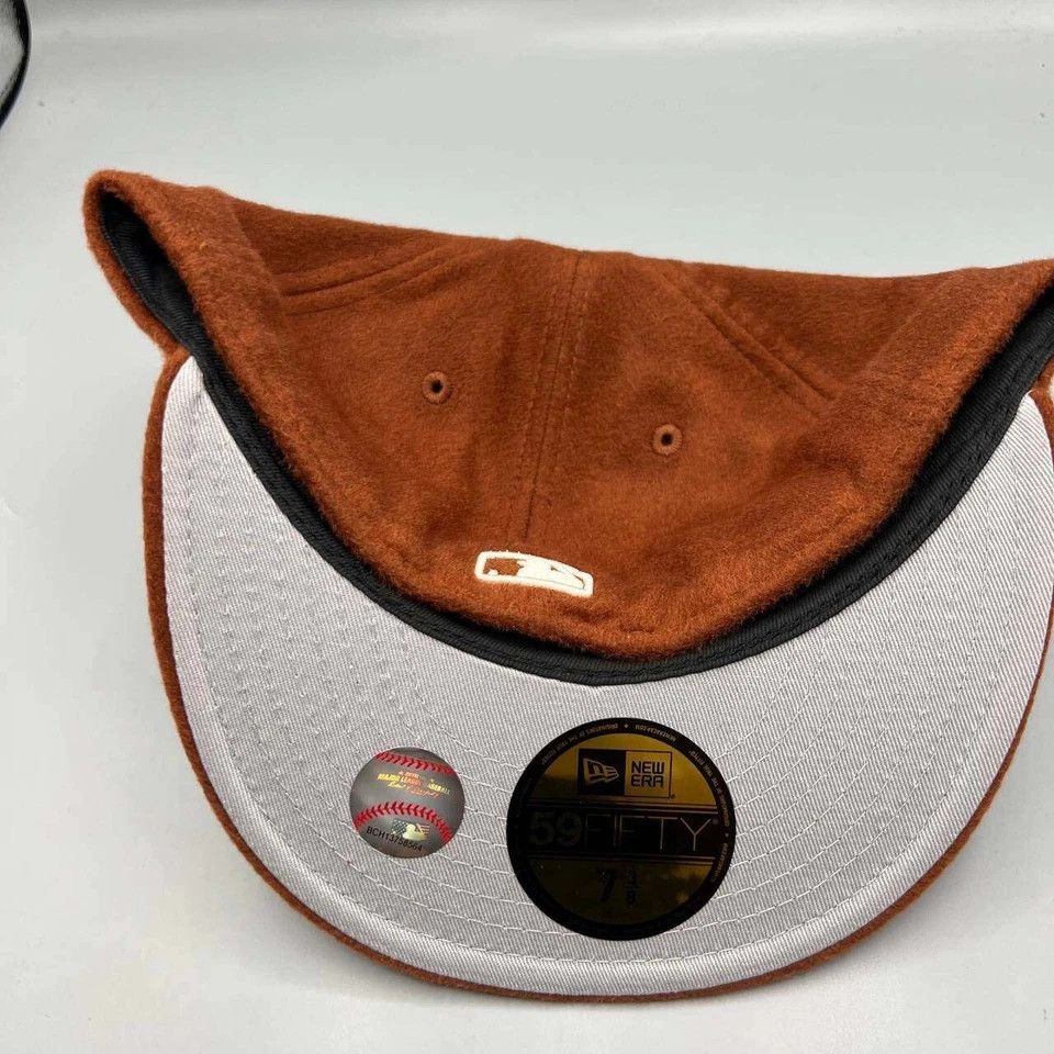 New Era Houston Astros Hat Men 7 3/8 59Fifty New Era MLB Fitted Cap Size ONE SIZE - 6 Thumbnail