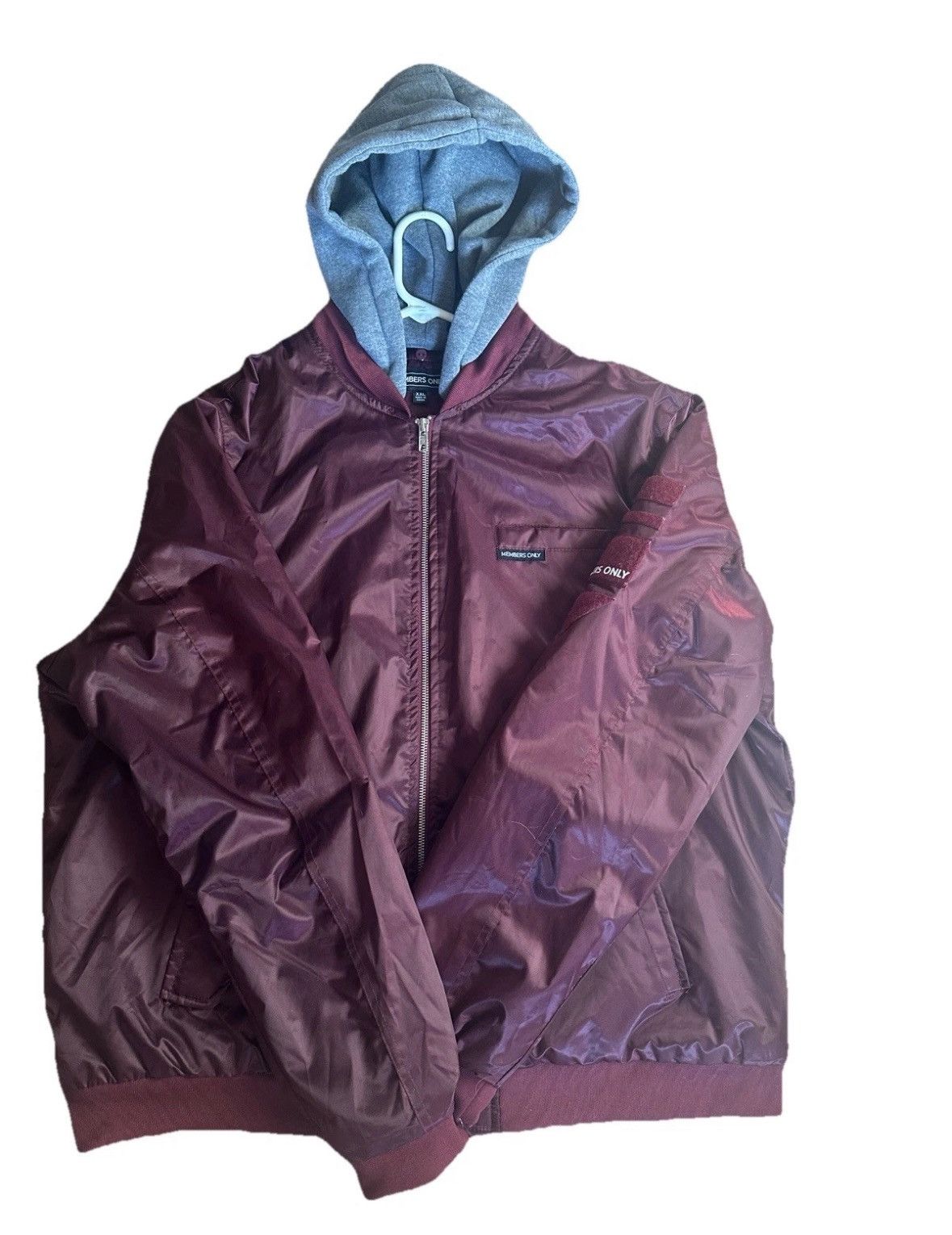 Members Only Members Only bomber jacket with a built-in gray hoodie. Size US XXL / EU 58 / 5 - 2 Thumbnail
