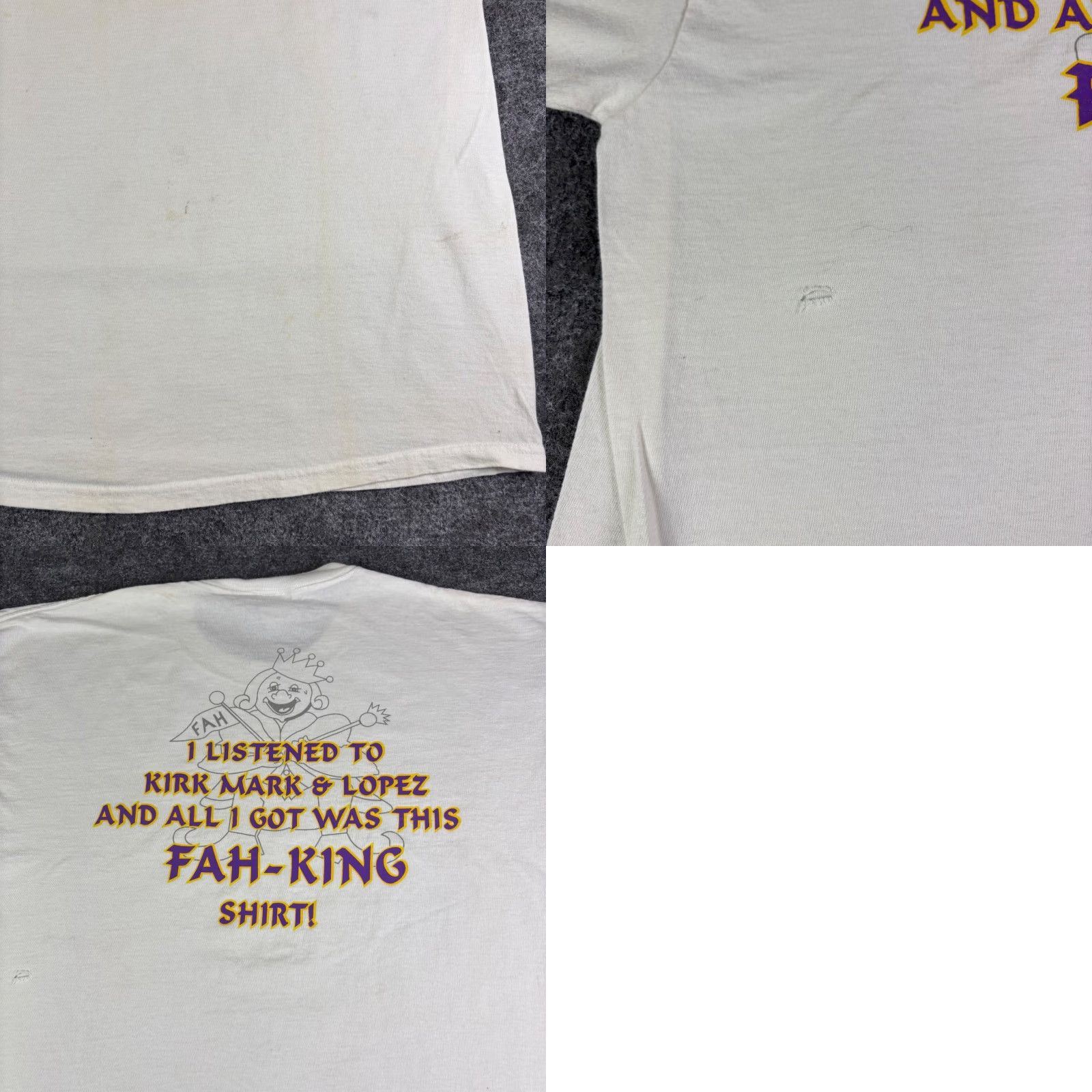 Delta VINTAGE 98ROCK Baltimore T Shirt XL Delta Men White Graphic Tee Short Sleeve 1990s Grunge Size US XL / EU 56 / 4 - 8 Thumbnail