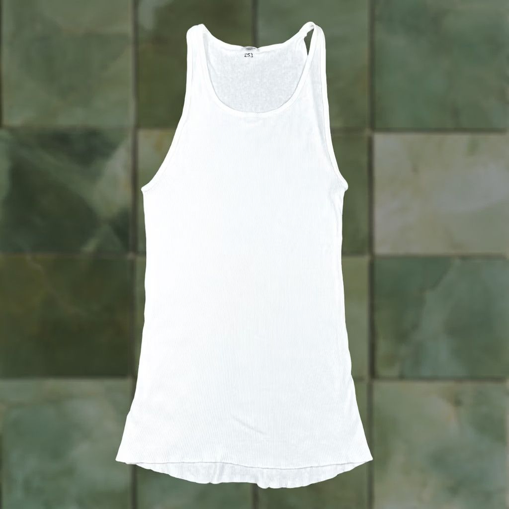 Jockey VINTAGE Jockey Tank Top Shirt XL Tall 100% Cotton Made USA Undershirt Unisex Adults Slim Fit White 90s Shirt Men Women Size US XL / EU 56 / 4 - 1 Thumbnail