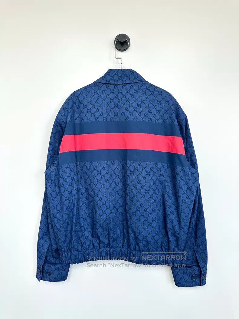 Gucci Gucci Dark blue full-print logo zipper jacket Size US S / EU 44-46 / 1 - 2 Thumbnail