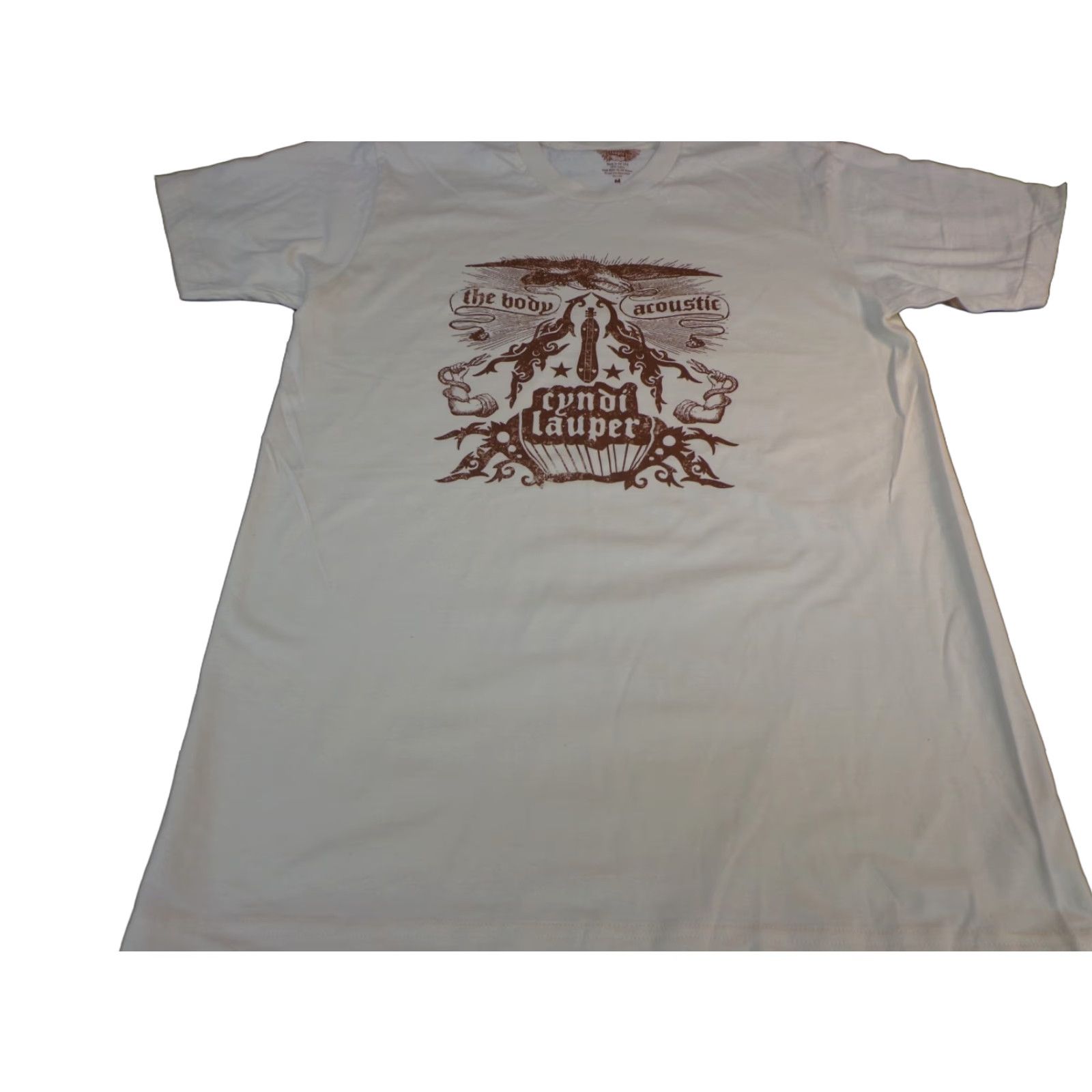 Vintage VINTAGE CYNDI LAUPER The Body Acoustic T Shirt Cream M Unisex Adults Short Sleeve Graphic Tee Medium Cream Mens Womens Girls Boys Size US M / EU 48-50 / 2 - 1 Thumbnail