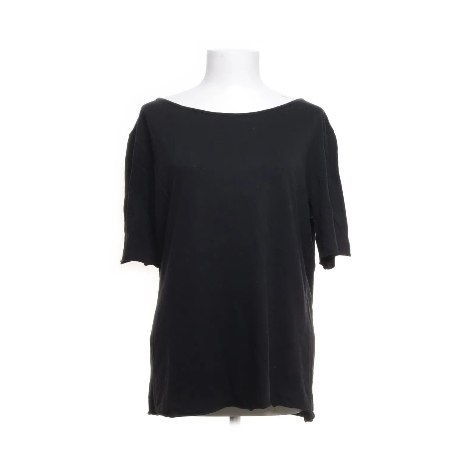 Giovanni Cavagna Black raw-edge oversized t-shirt Size US M / EU 48-50 / 2 - 1 Thumbnail