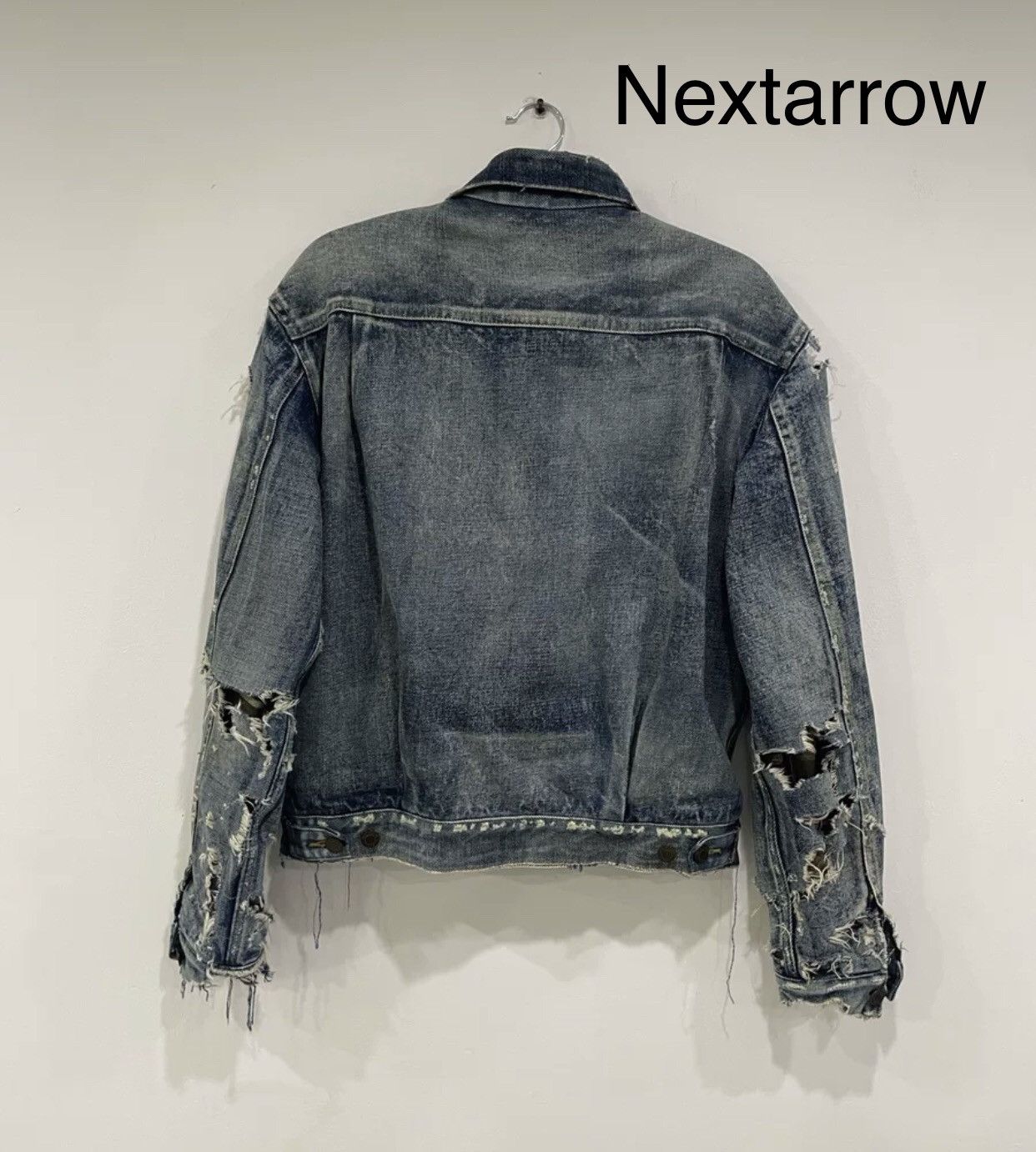 Saint Laurent Paris × Yves Saint Laurent Saint Laurent makes old ripped denim jackets 2409-Nextarrow Size XS / US 0-2 / IT 36-38 - 2 Thumbnail
