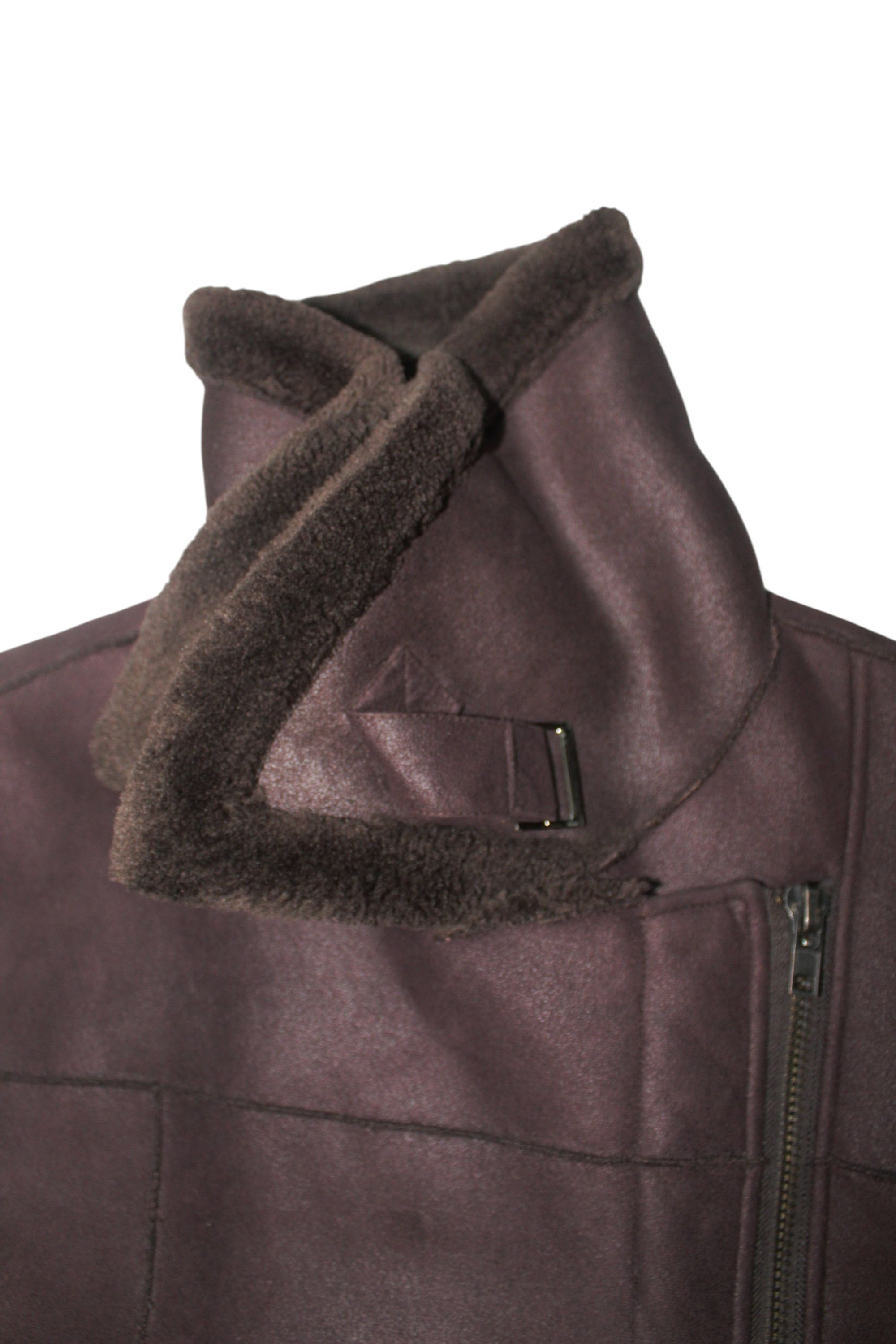 Vintage Vintage Shearling Aviator Oxblood Burgundy Jacket Size US L / EU 52-54 / 3 - 5 Thumbnail