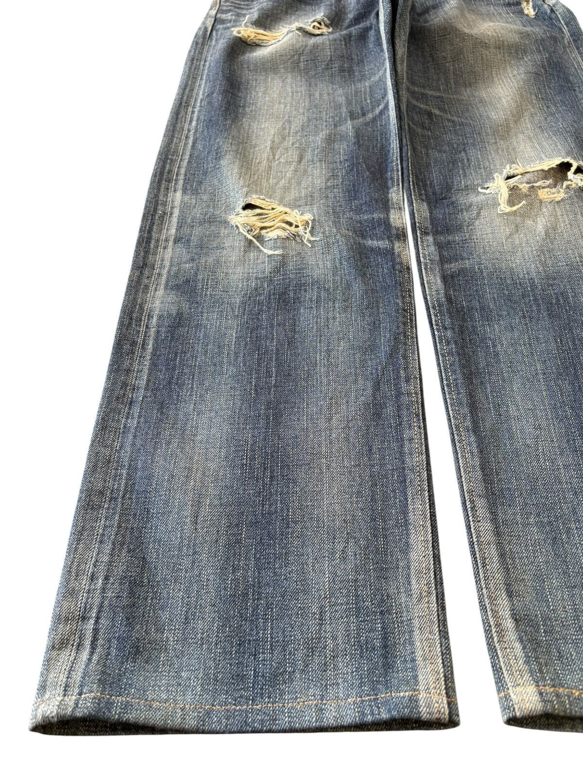 Edwin Vintage Edwin 505 Selvedge Distressed Baggy Heavy Jeans Size US 33 - 7 Thumbnail