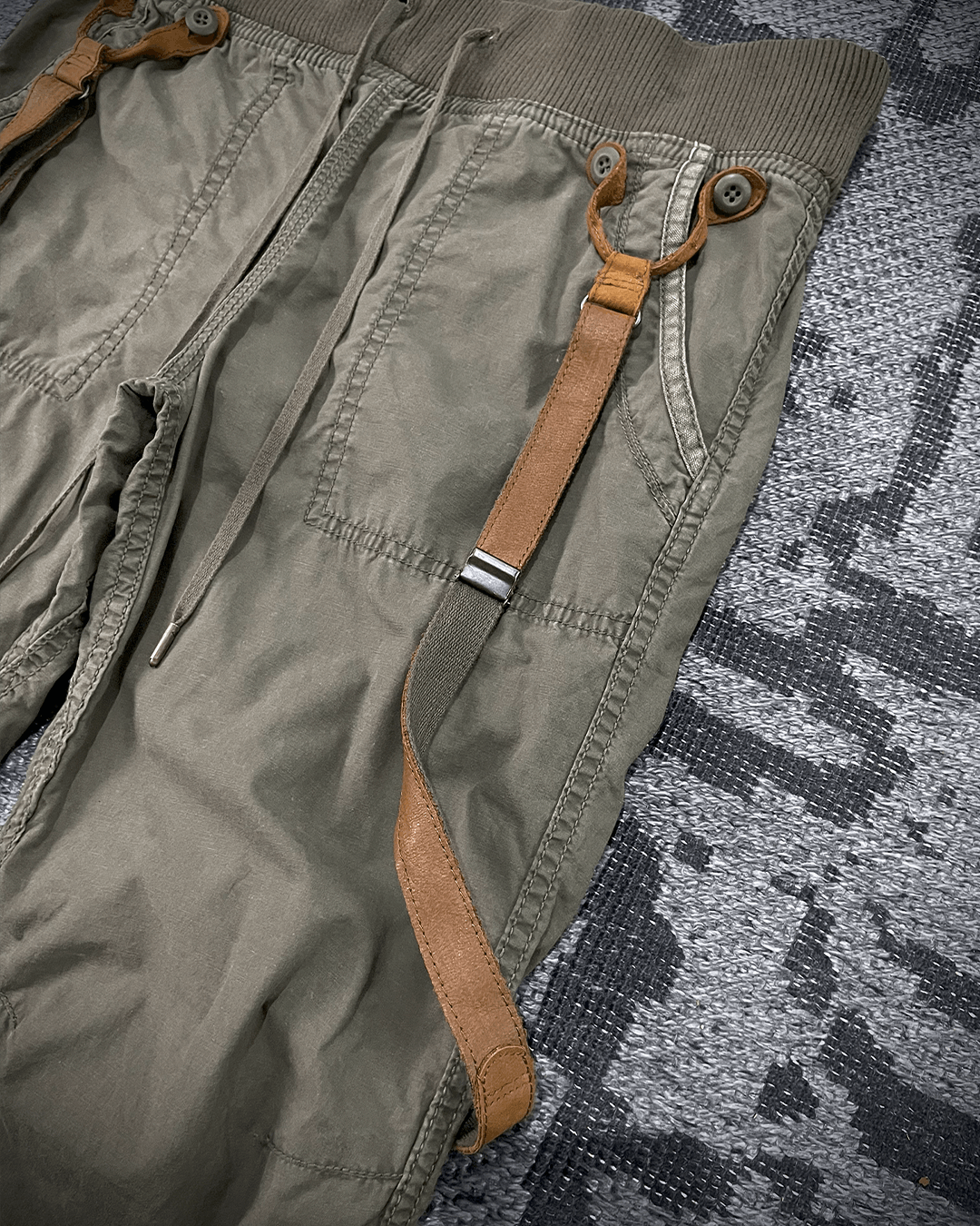 Japanese Brand G.o.a Military Suspender Skinny Pants Size US 31 - 3 Thumbnail