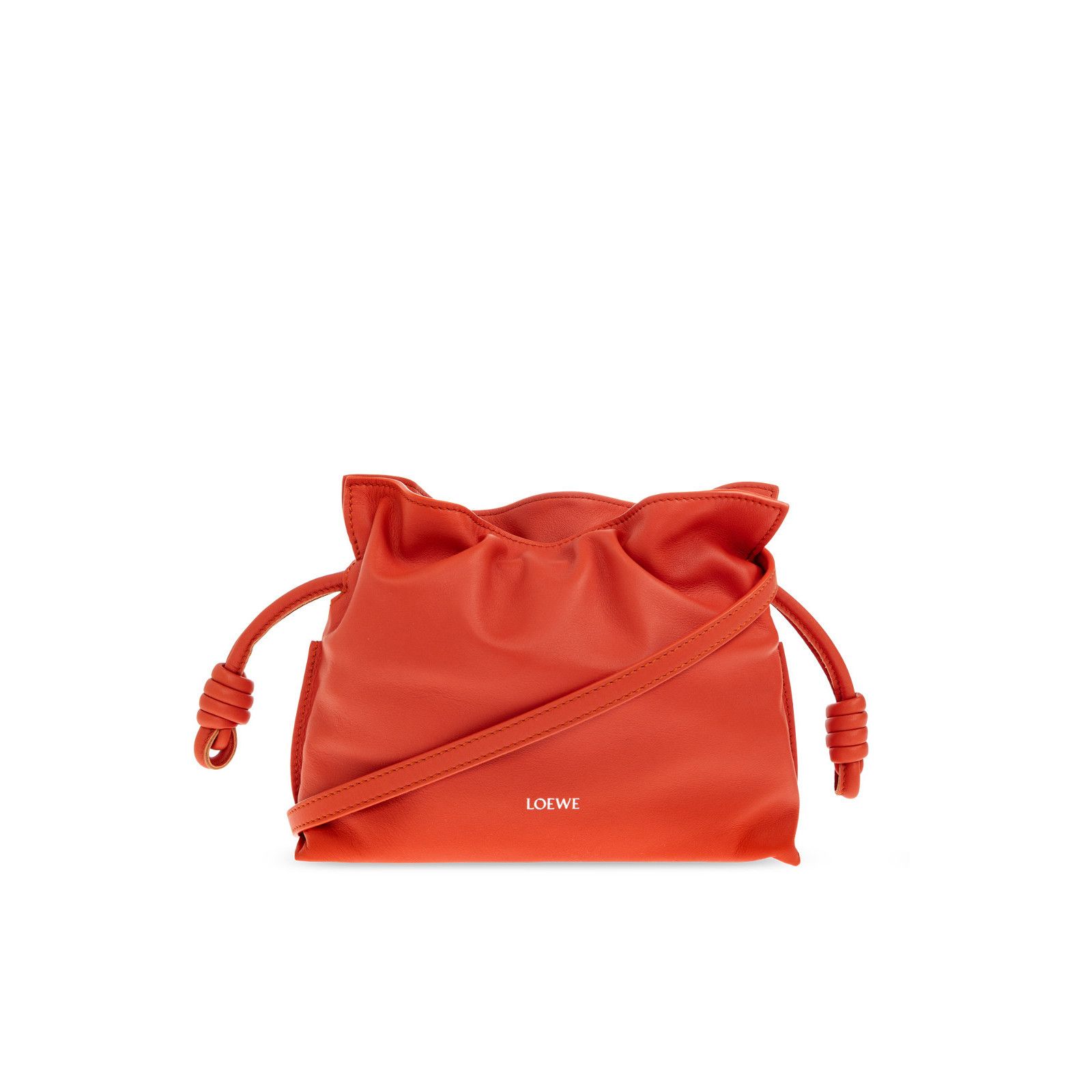 Loewe $2600 Mini Flamenco Sunsrise Orange Clutch New & Authe, Women's