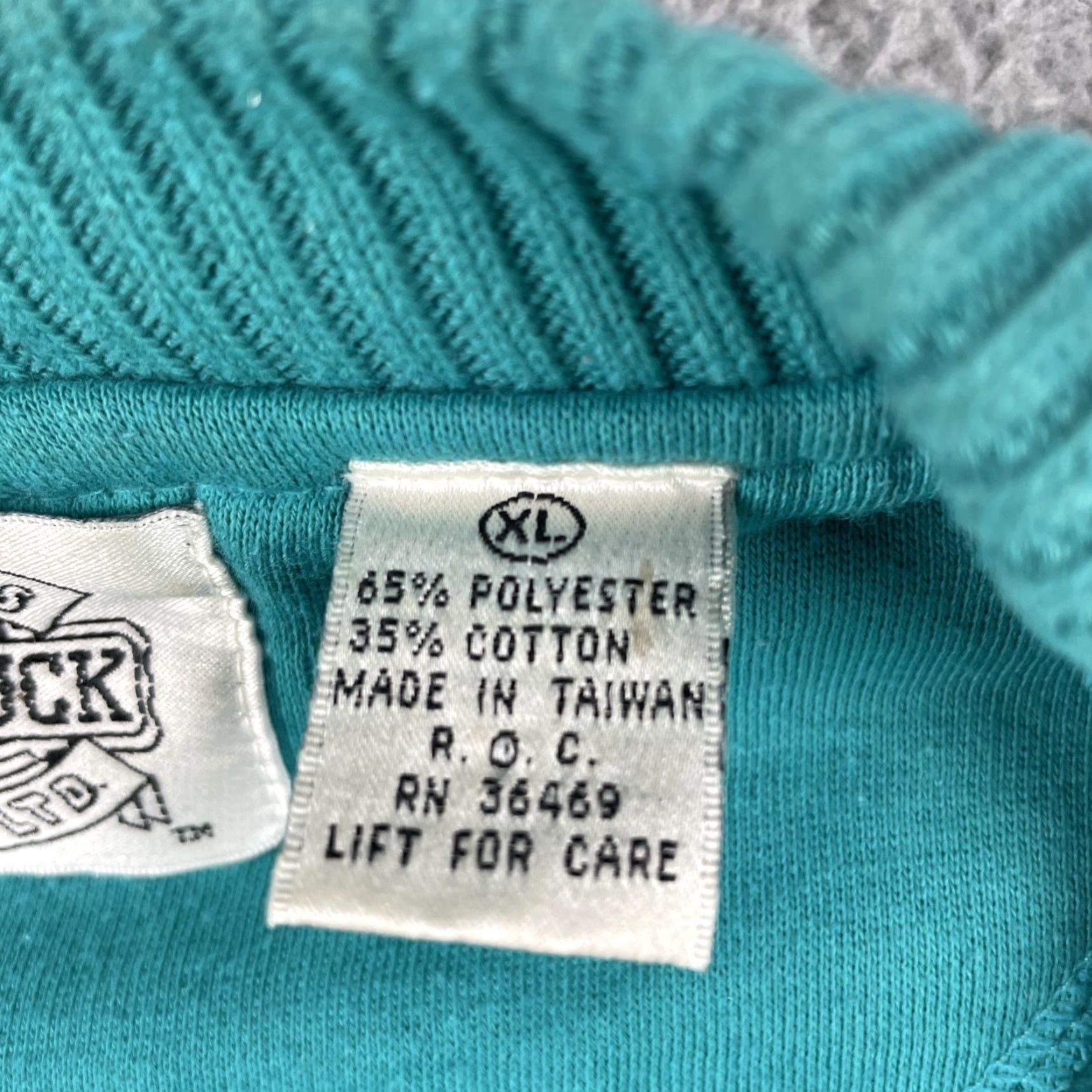 Vintage VINTAGE Saugatuck Dry goods Company XL Sweater Turquoise Teal Blue Cotton Blend Cardigan Men XL Blue 90s 80s Northeast Size US XL / EU 56 / 4 - 4 Thumbnail