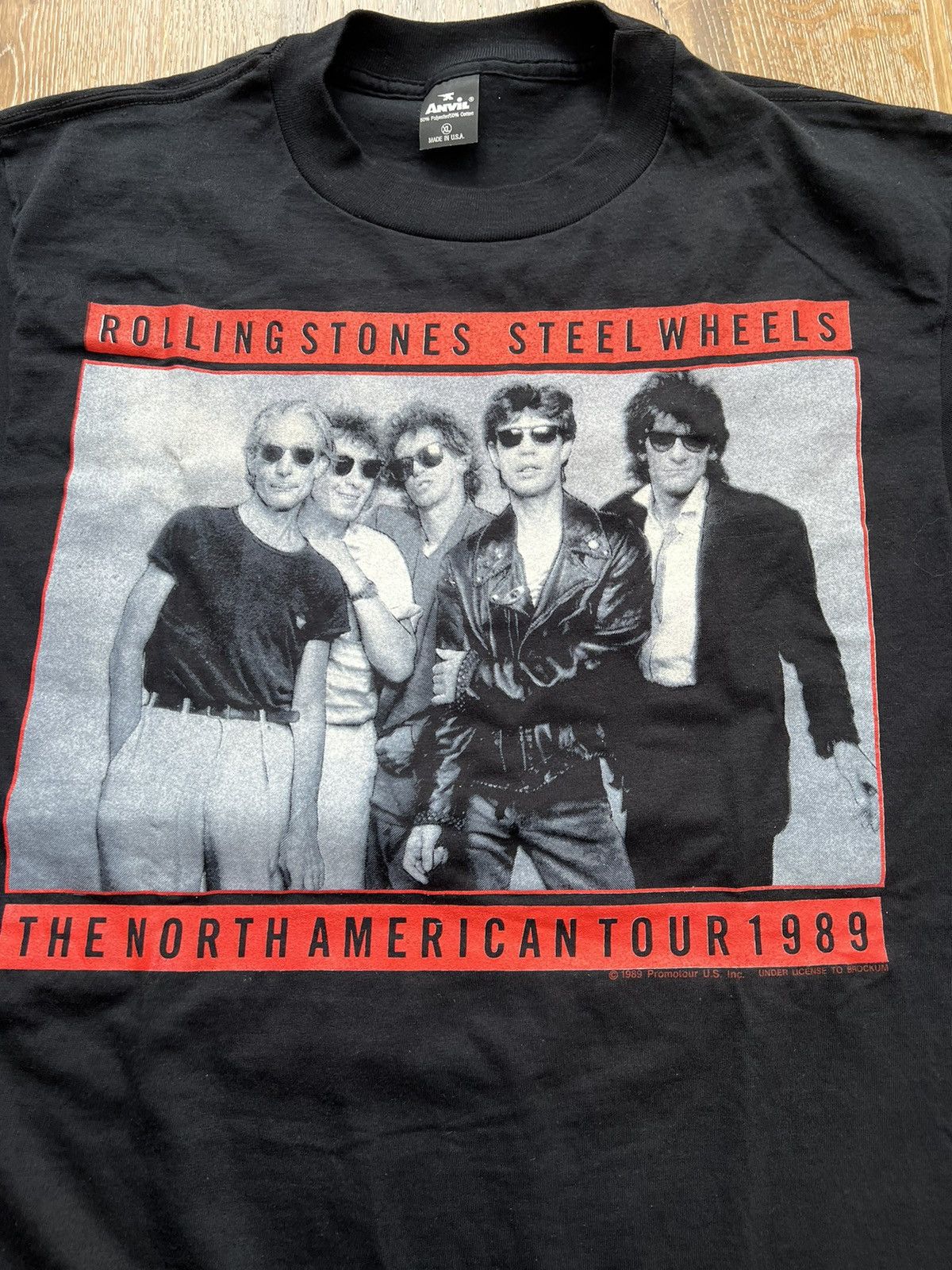 Band Tees Vintage 1989 rolling stones steelwheels tee Size US M / EU 48-50 / 2 - 4 Thumbnail