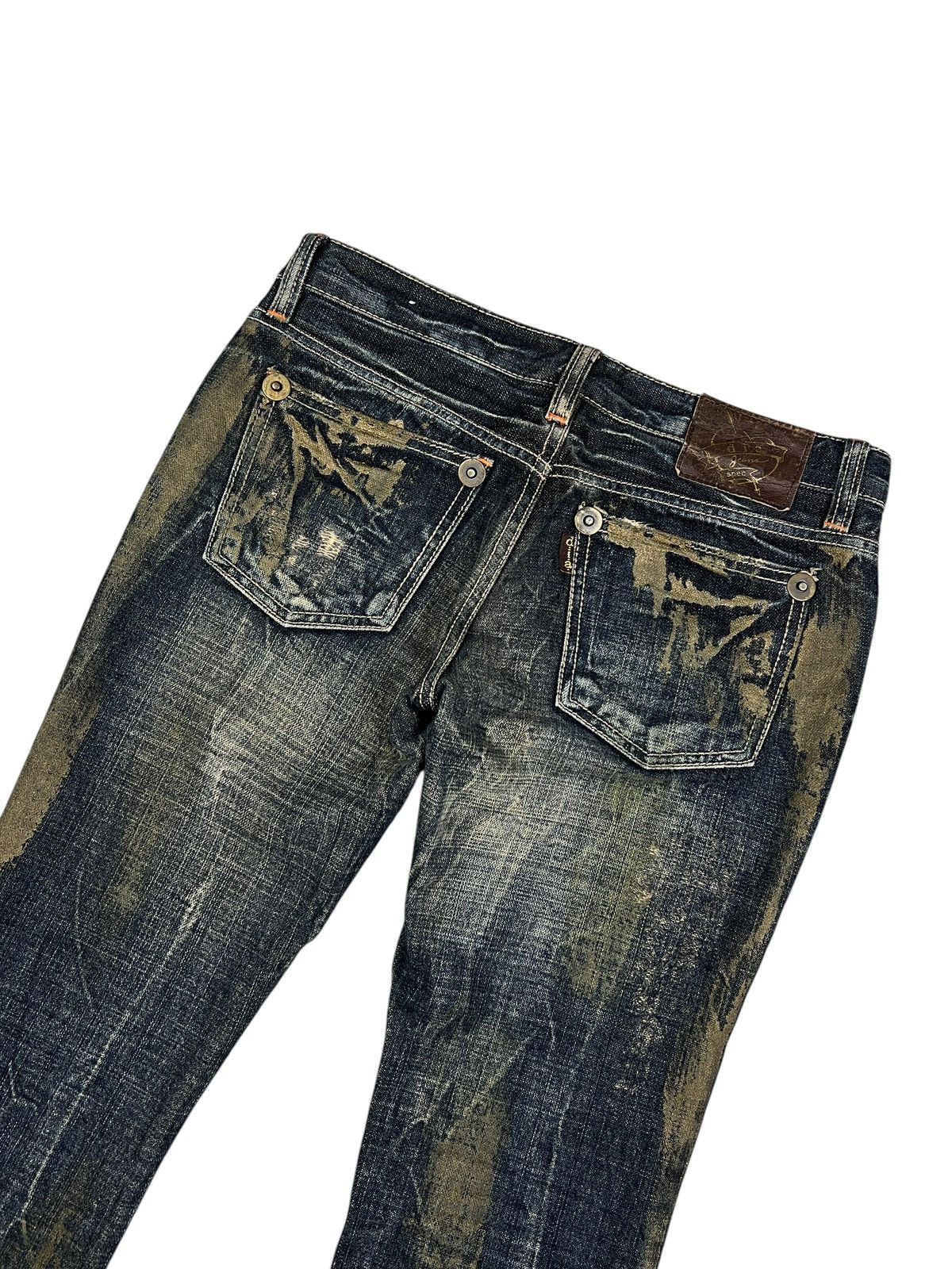 Japanese Brand D.I.A 🇯🇵 Painted Distressed Flare Denim Size 31" - 10 Thumbnail