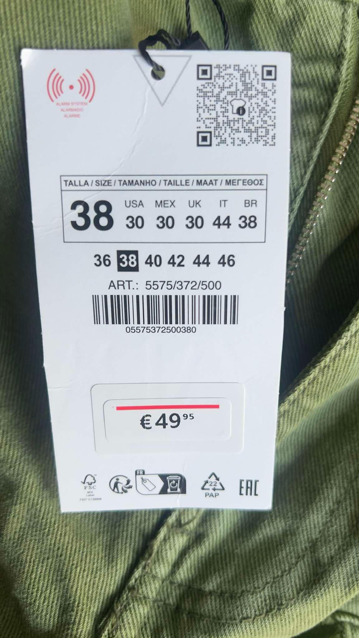 Zara Zara Cargo trousers size man 30 green color Size US 30 / EU 46 - 9 Thumbnail