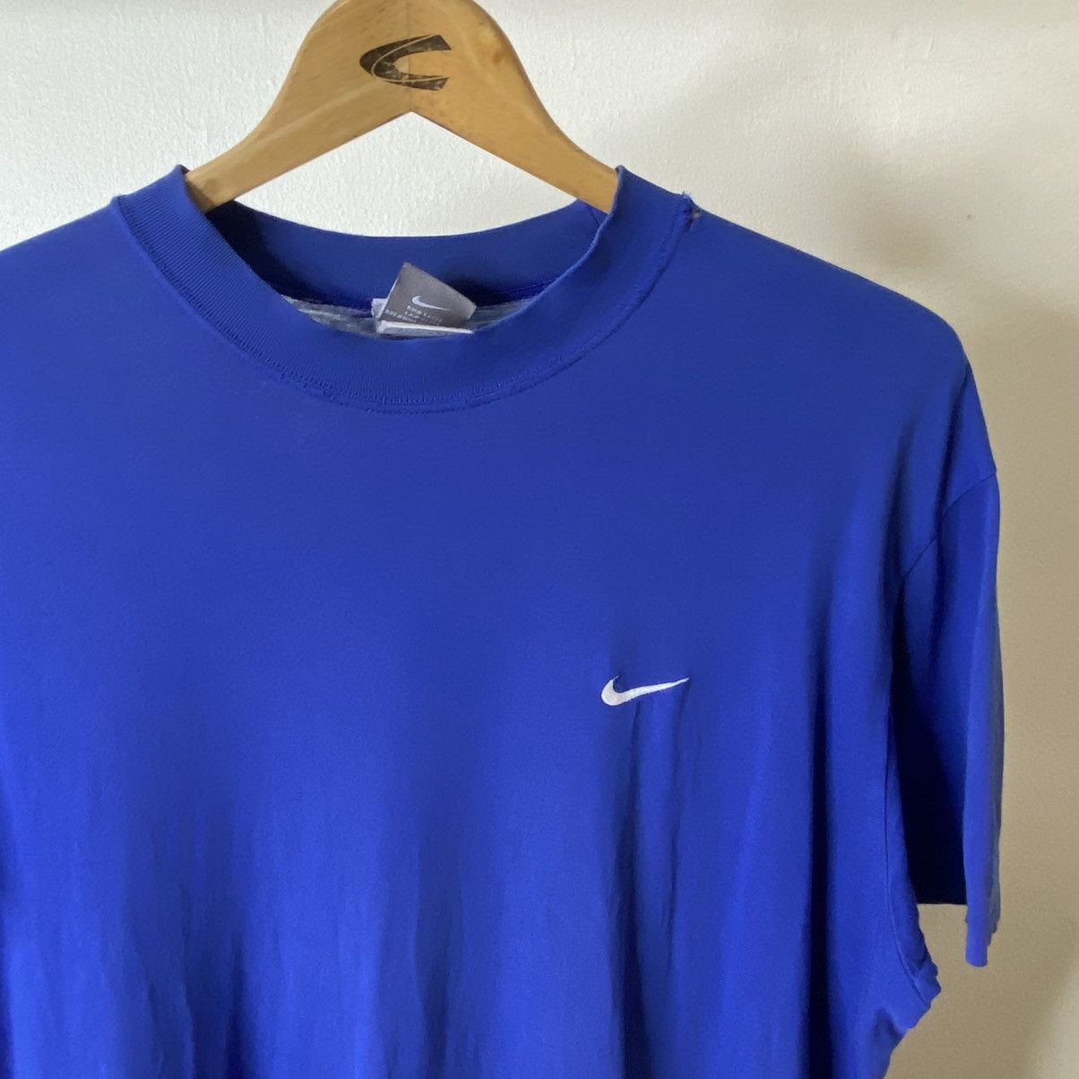 Nike Vintage 2000s Nike Essential Small Swoosh Blue Tee Size US L / EU 52-54 / 3 - 2 Thumbnail