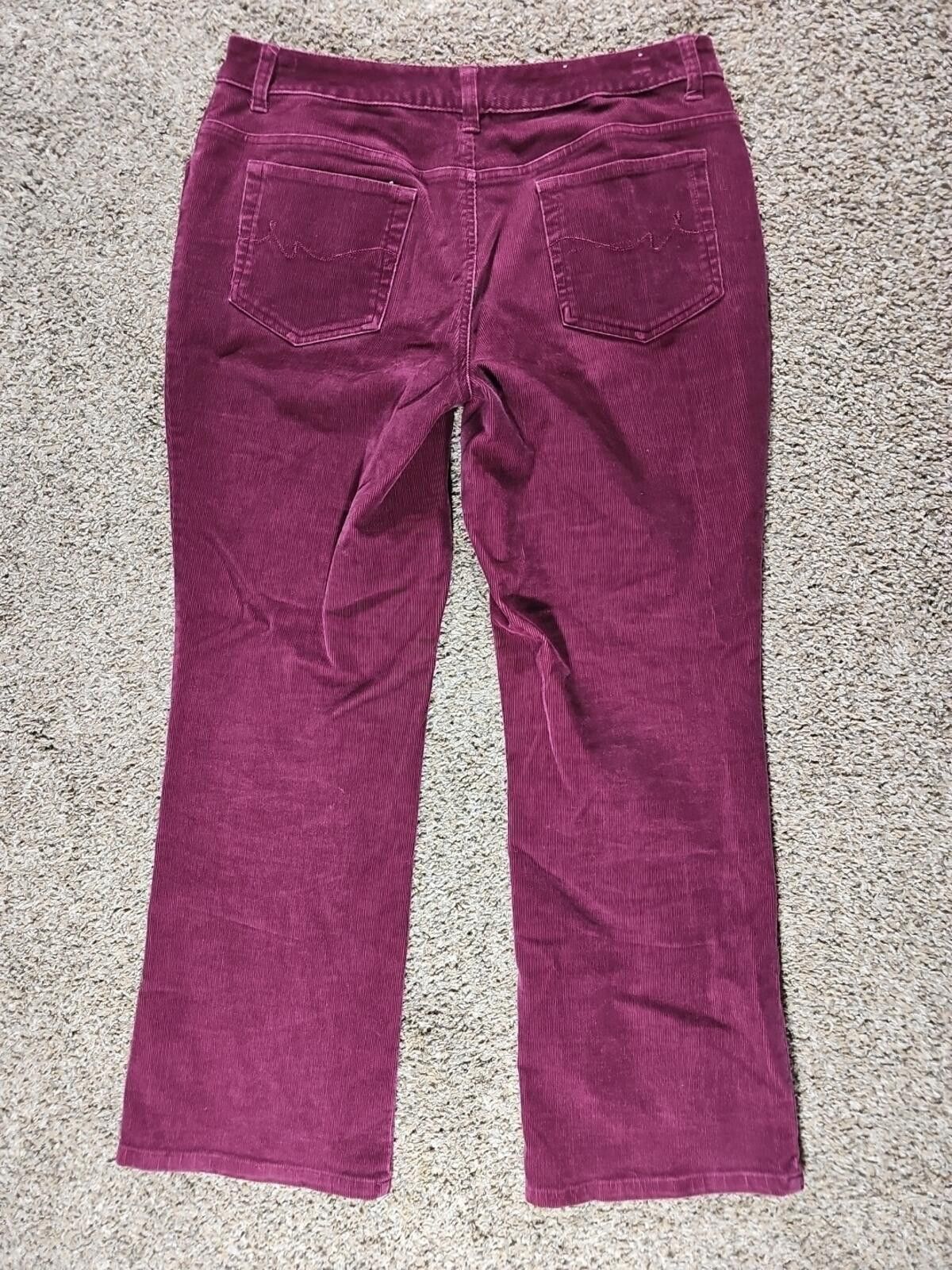 St. Johns Bay St. John's Bay Pants Women's 12P Straight Corduroy Stretch Size 34" / US 12 / IT 48 - 6 Thumbnail