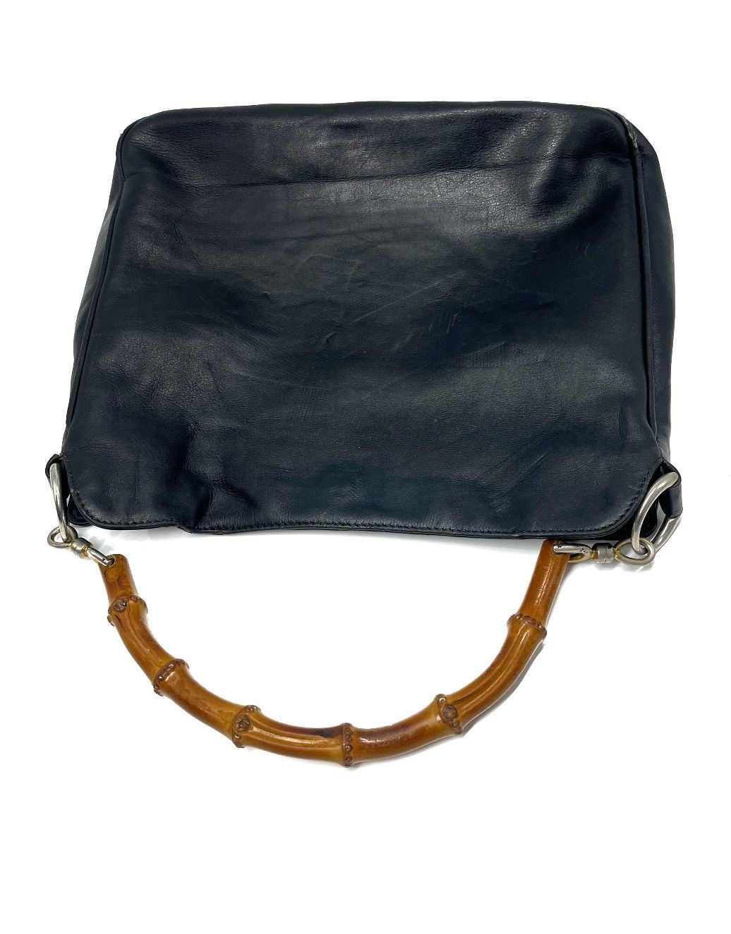 Gucci Authentic GUCCI Bamboo Leather Handbag Bag Size ONE SIZE - 5 Thumbnail