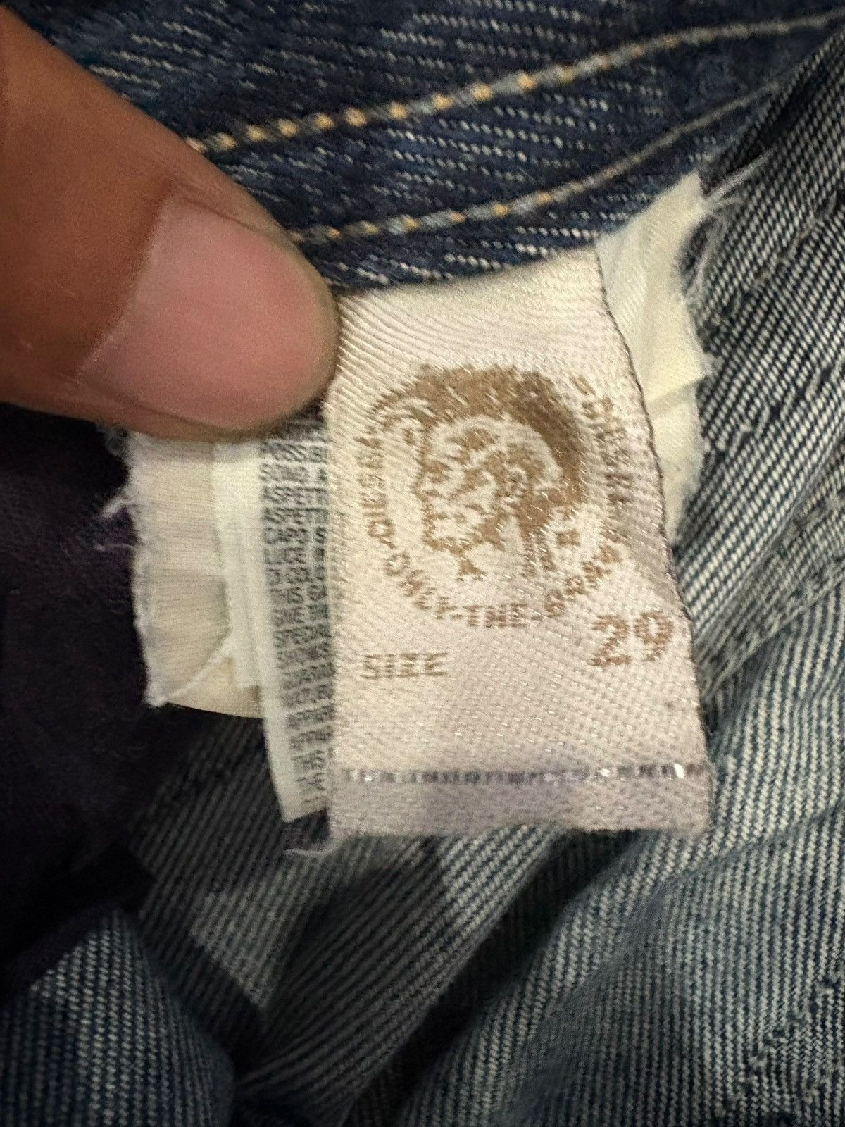 Diesel Vintage Diesel Larkee Blue Wash Distress Loose Jeans Size US 30 / EU 46 - 6 Thumbnail