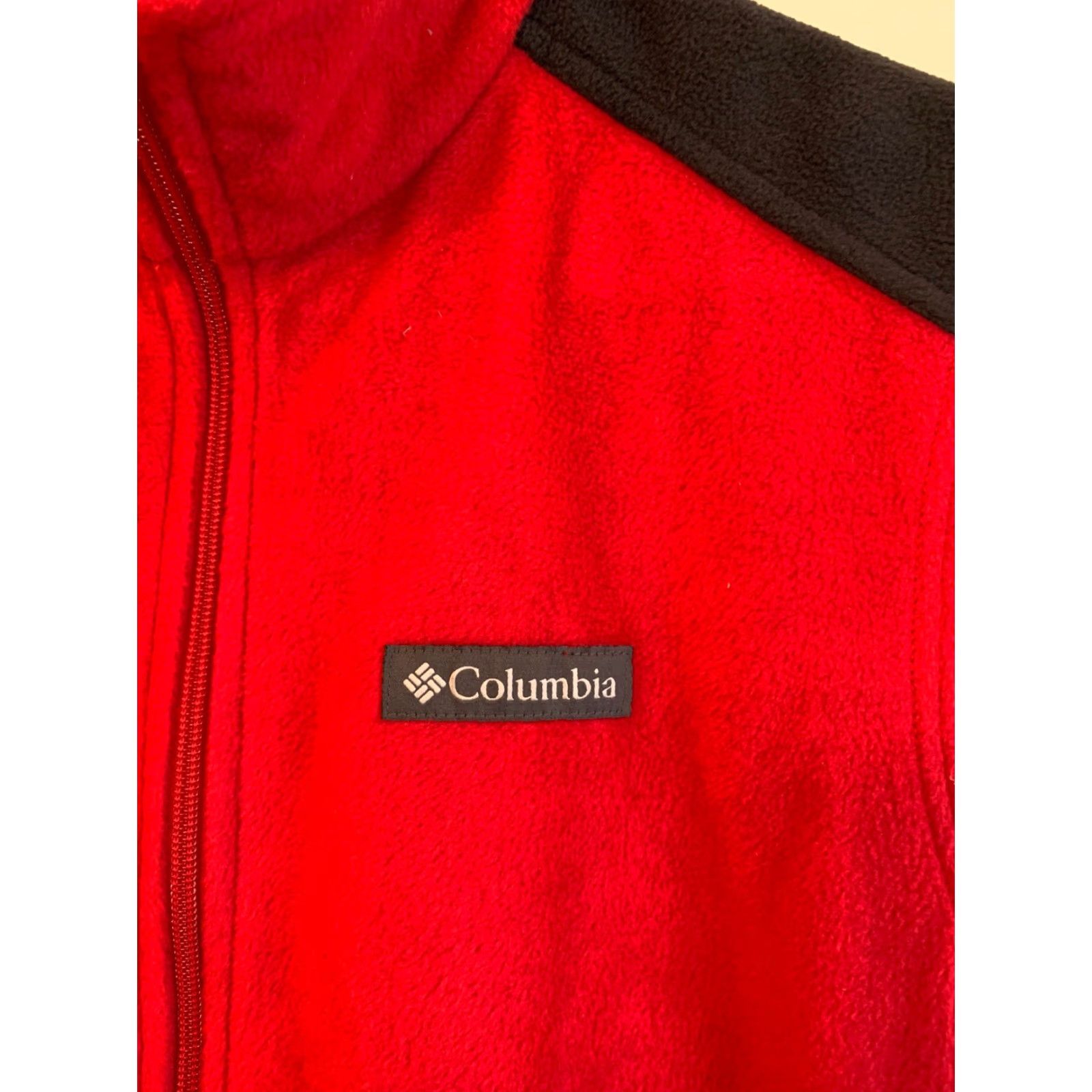 Vintage Columbia Men's Small Red Gray Fleece Zip Up Vest New NWT Outerwear Size US S / EU 44-46 / 1 - 5 Thumbnail