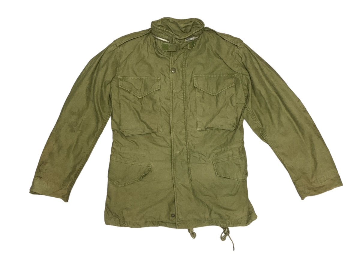 image of M 65 Field Jacket x Military Design Vintage 80’S OG 107 Military Coat in Army Green, Men's (Size XS