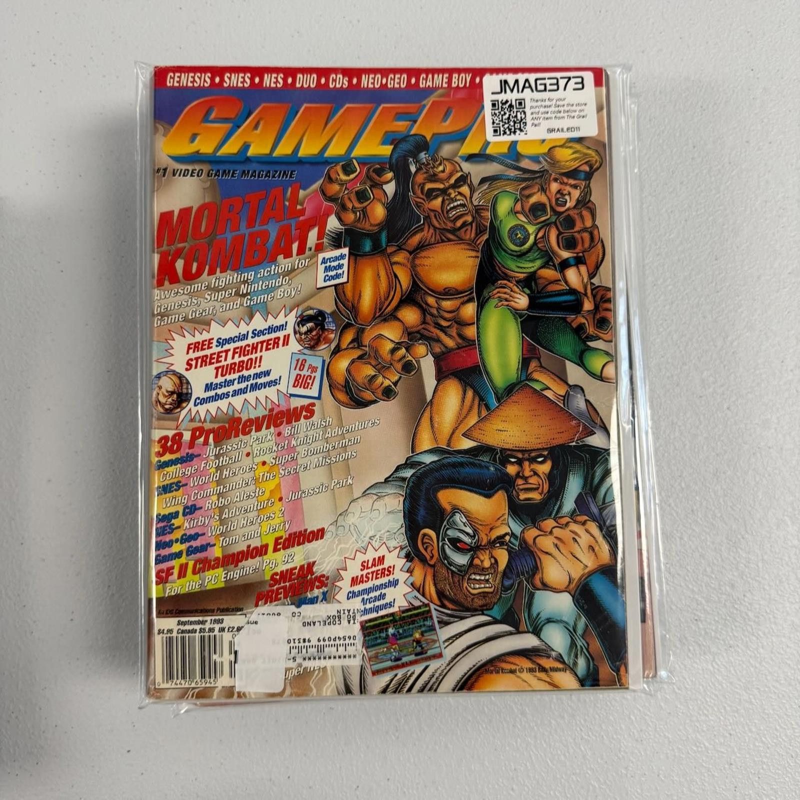Designer Vtg GamePro Magazine Sept 1993 Street Fighter II Turbo SNES Size ONE SIZE - 1 Thumbnail