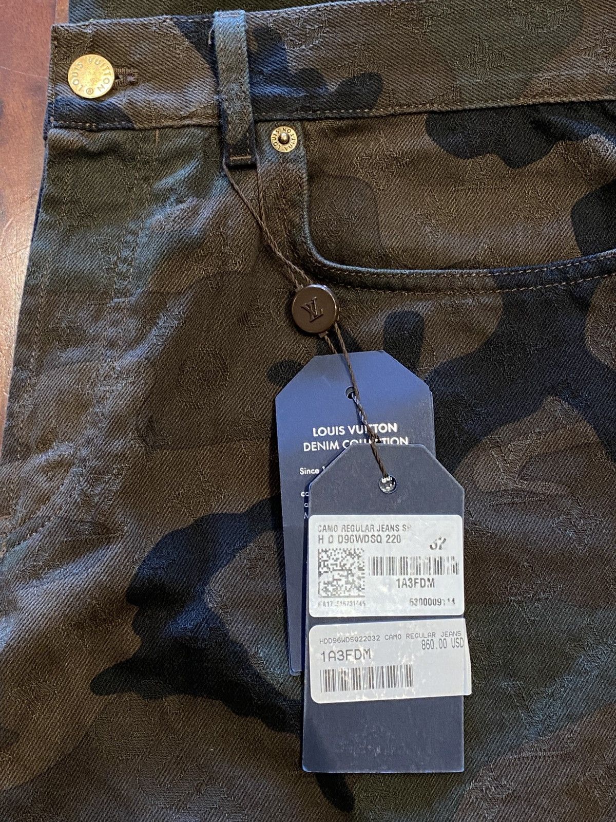 Louis Vuitton × Supreme Louis Vuitton x Supreme Camo Denim Size US 32 / EU 48 - 4 Thumbnail