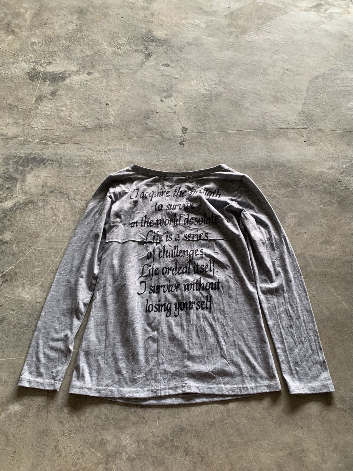 20471120 × Hysteric Glamour × Le Grande Bleu (L.G.B.) ifsixwasnine inspired skull design back poem cross pattern Size US S / EU 44-46 / 1 - 11 Thumbnail