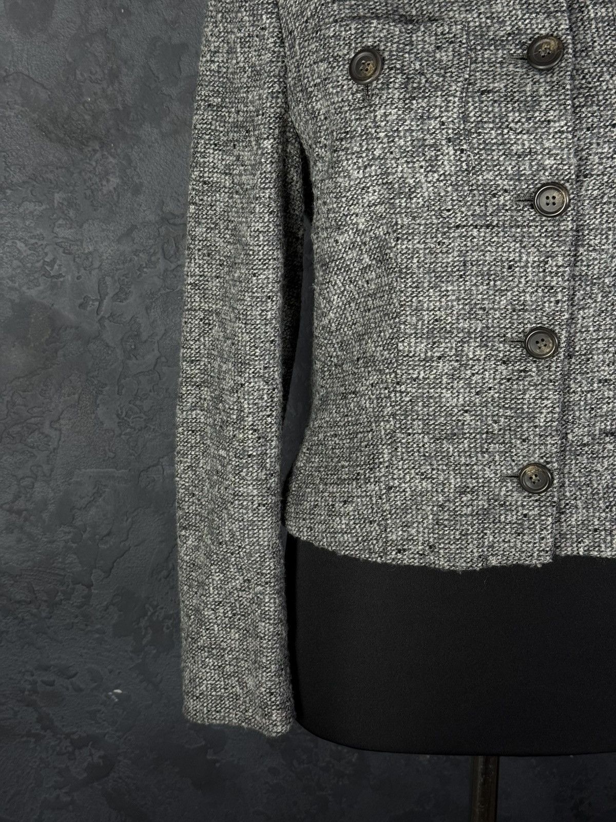 Valentino Valentino Women’s Grey Wool Blend Tweed Jacket Blazer Size M / US 6-8 / IT 42-44 - 4 Thumbnail