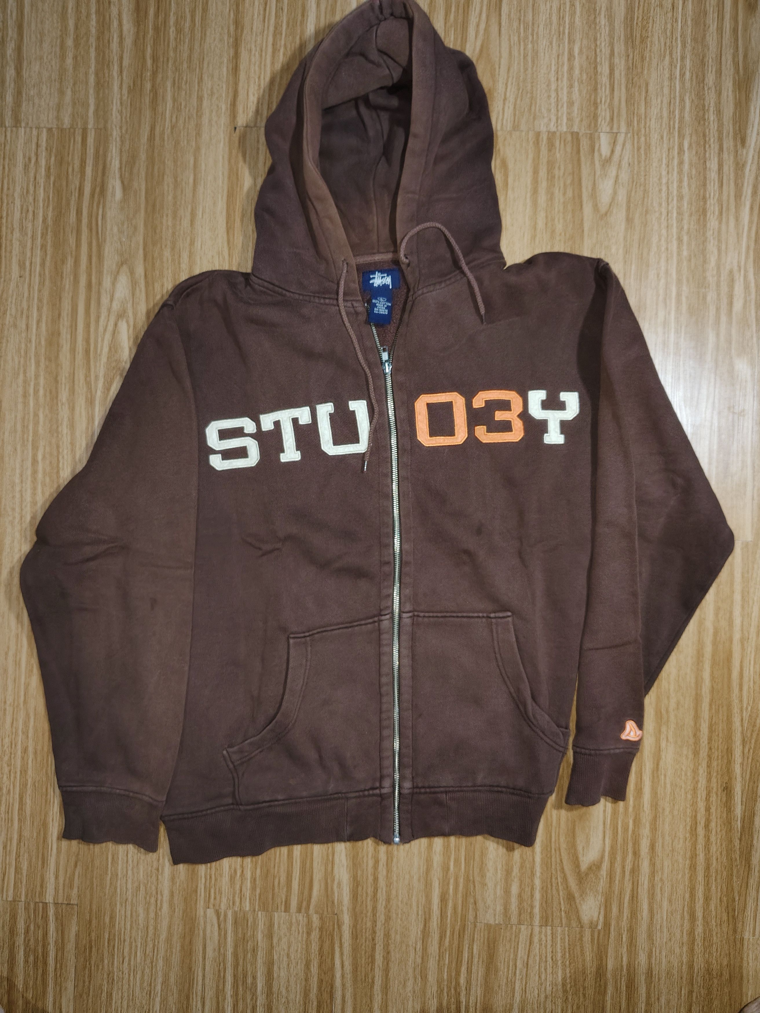 Stussy Vintage STUSSY STU03Y EMBROIDERY zipper embossed YKK Size US XL / EU 56 / 4 - 5 Thumbnail