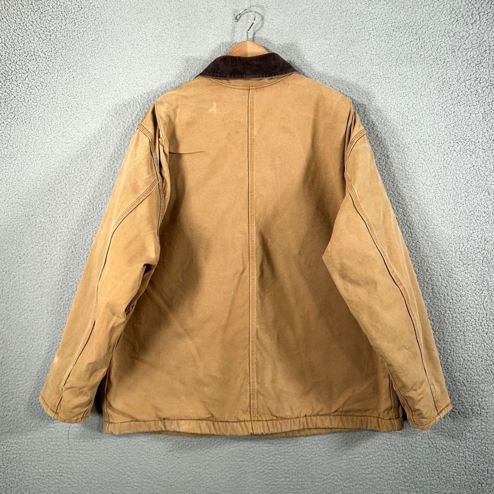 Dickies VINTAGE Dickies Jacket Corduroy Collar 2XL Brown Canvas Work Quilted Lined Insulated Wool 90s Mens Size US XXL / EU 58 / 5 - 4 Thumbnail