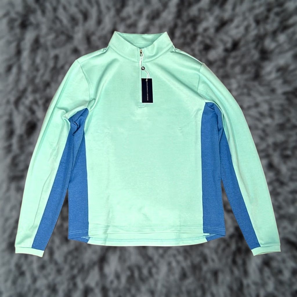 Vintage Holderness & Bourne Dry Luxe Performance Tailored Fit Quarter Zip Pullover M Mens Green Sweatshirt Regular Long Description: N/A Size US M / EU 48-50 / 2 - 1 Thumbnail