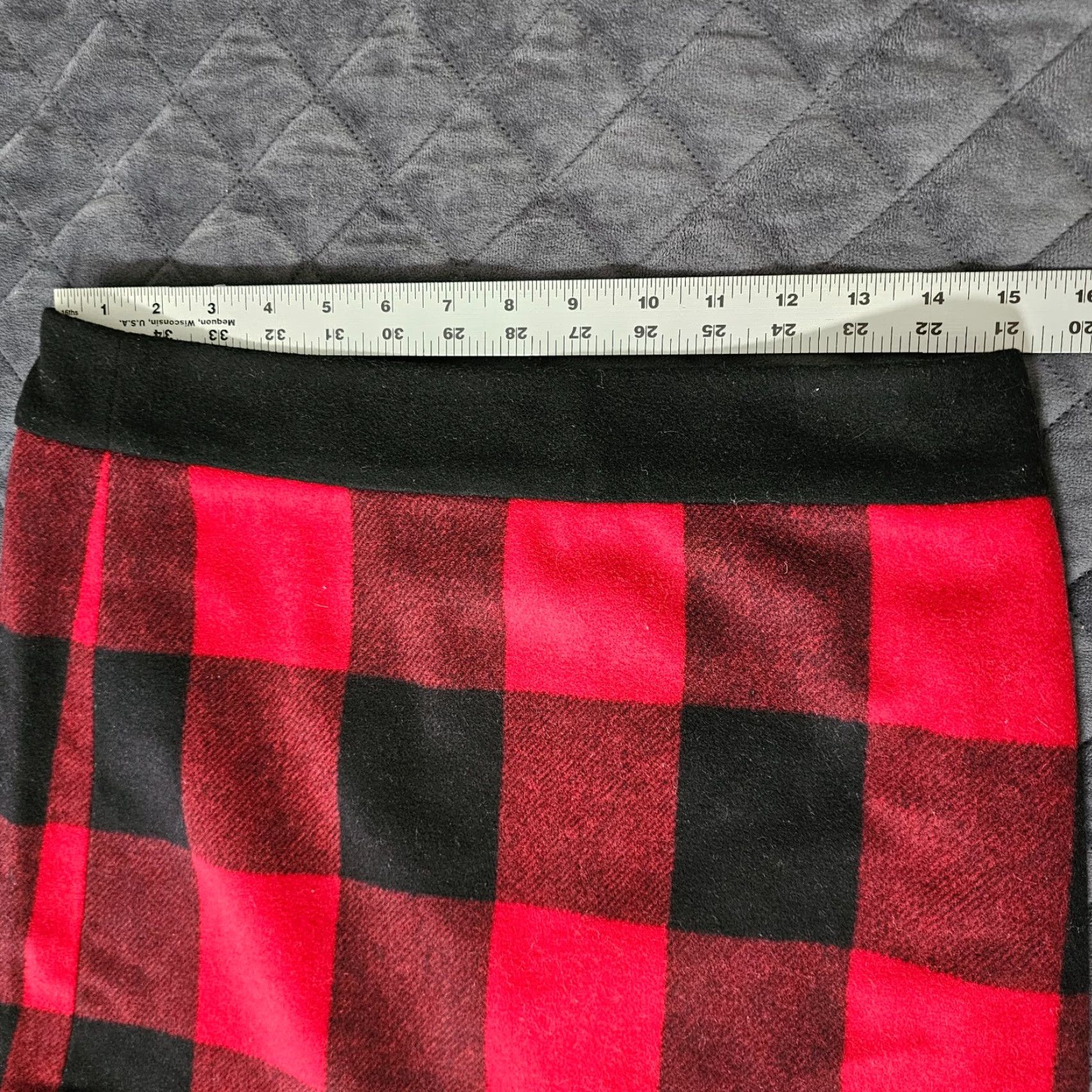 J.Crew VINTAGE J.CREW Wool Mini Skirt 4 Red Plaid Lined Side Zipper Women Short Casual Size 27" / US 4 / IT 40 - 5 Thumbnail