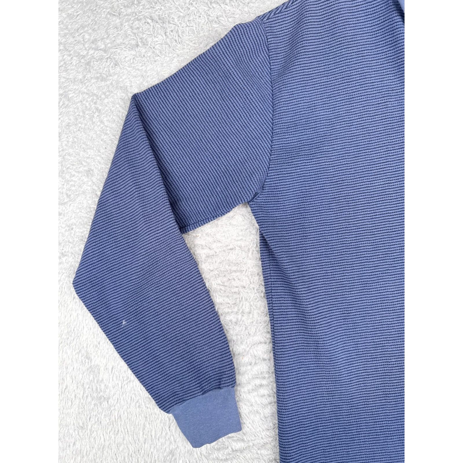 Ralph Lauren VINTAGE Ralph Lauren Polo Shirt Men S Blue Stripe 100% Cotton Slim Fit Long Sleeve Polo Shirt Men Small Blue Stripe 70s Theme Mens Size US S / EU 44-46 / 1 - 3 Thumbnail
