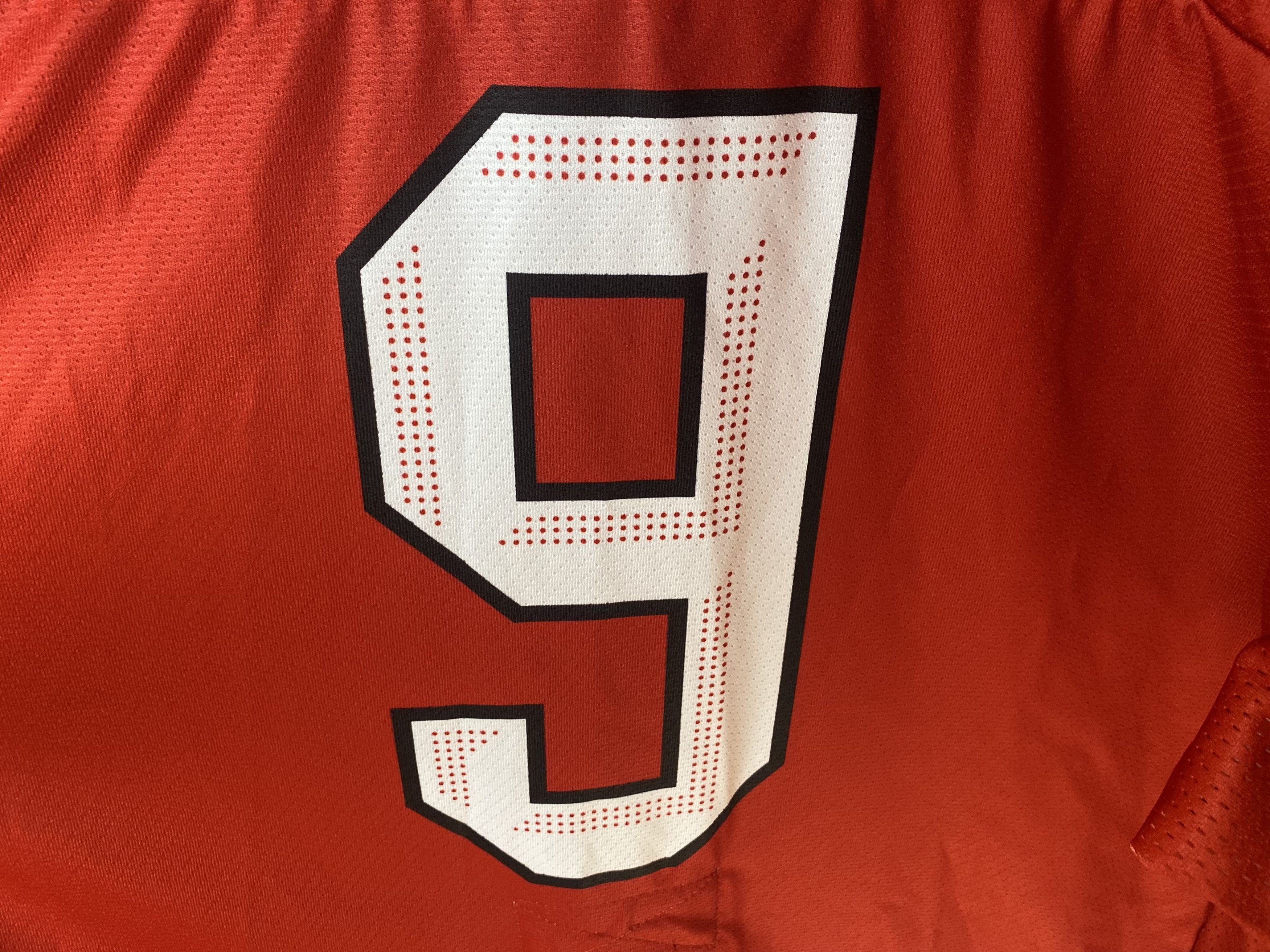 Nike #9 SWITZERLAND TEAM 2022 MATCH WORN ICE HOCKEY JERSEY SHIRT Size US L / EU 52-54 / 3 - 4 Thumbnail