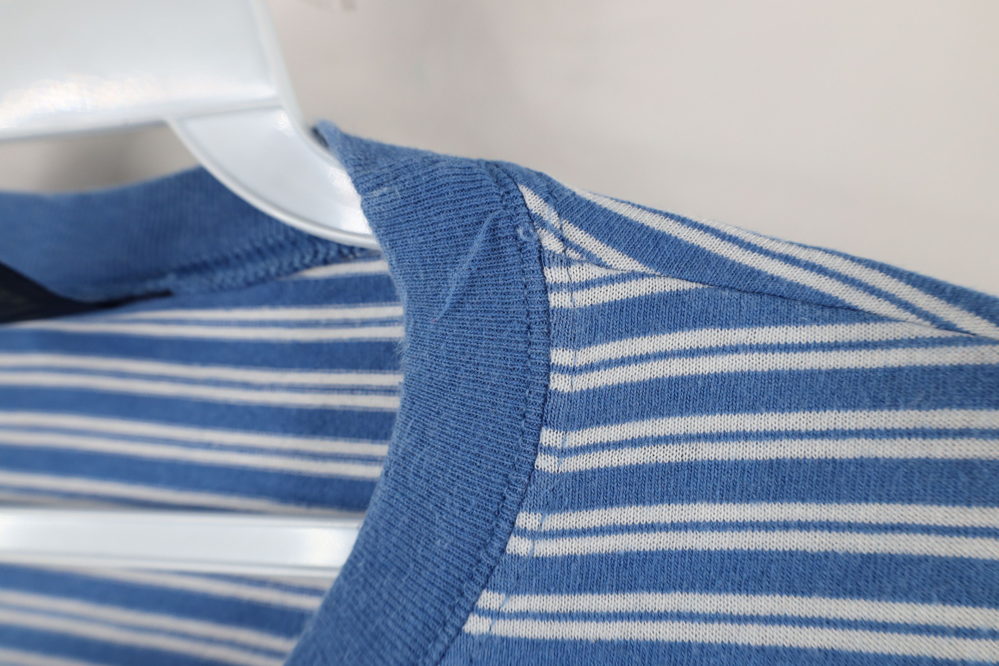 Vintage Vintage 90s Streetwear Striped Short Sleeve T-Shirt Blue Size US L / EU 52-54 / 3 - 5 Thumbnail