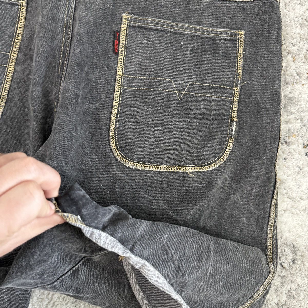 JNCO × StraightFaded × Vintage Vintage y2k Vibes baggy wide leg faded black shorts Size US 42 / EU 58 - 4 Thumbnail